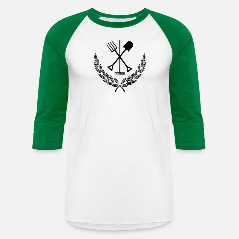Garden tools in laurel wreath Gardener logo