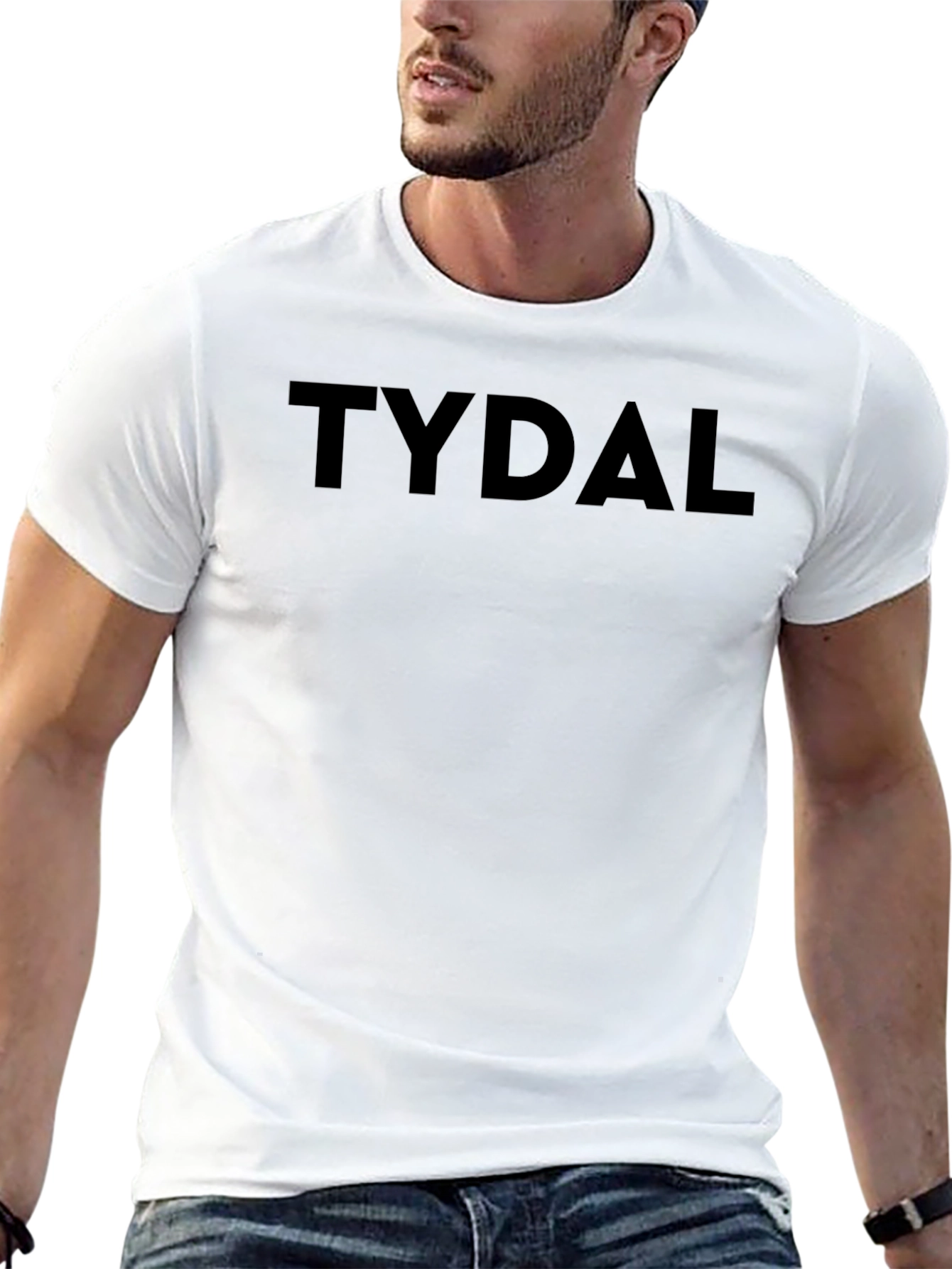 TYDAL Black Cotton Graphic Tee - Casual Wear
