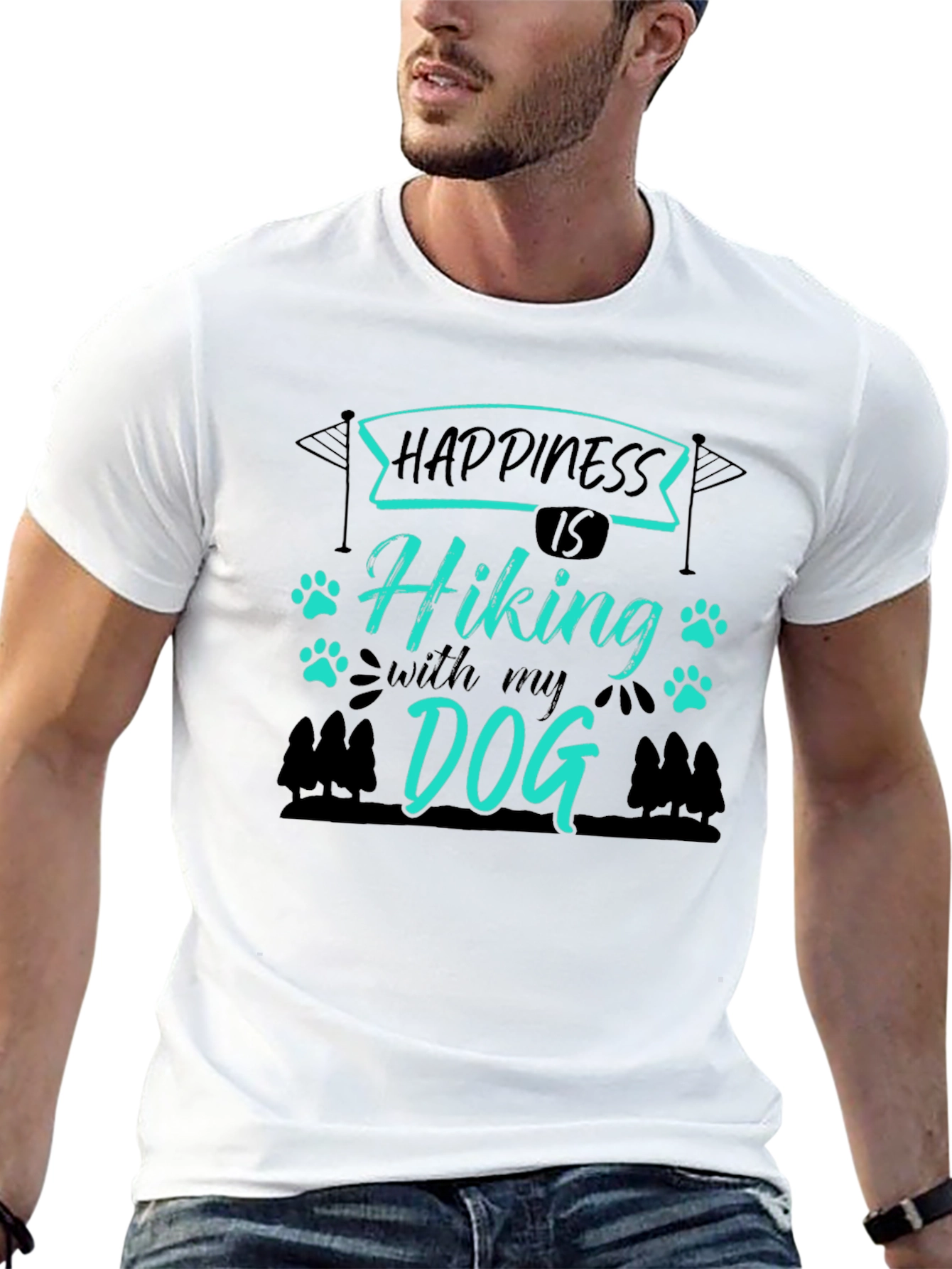 Happiness is Hiking with My Dog Tee
