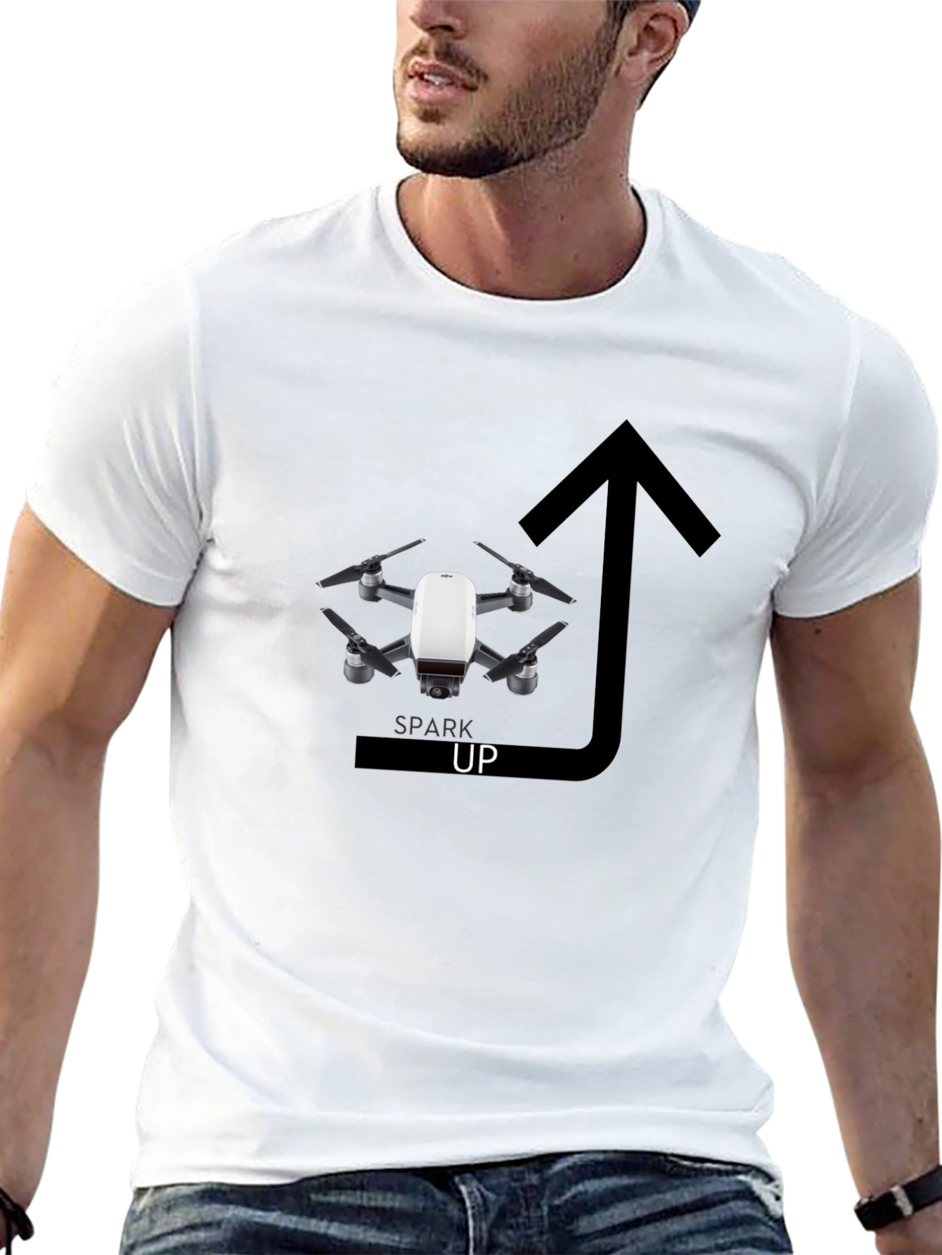 Spark Up Drone T-Shirt - Stylish Graphic Tee