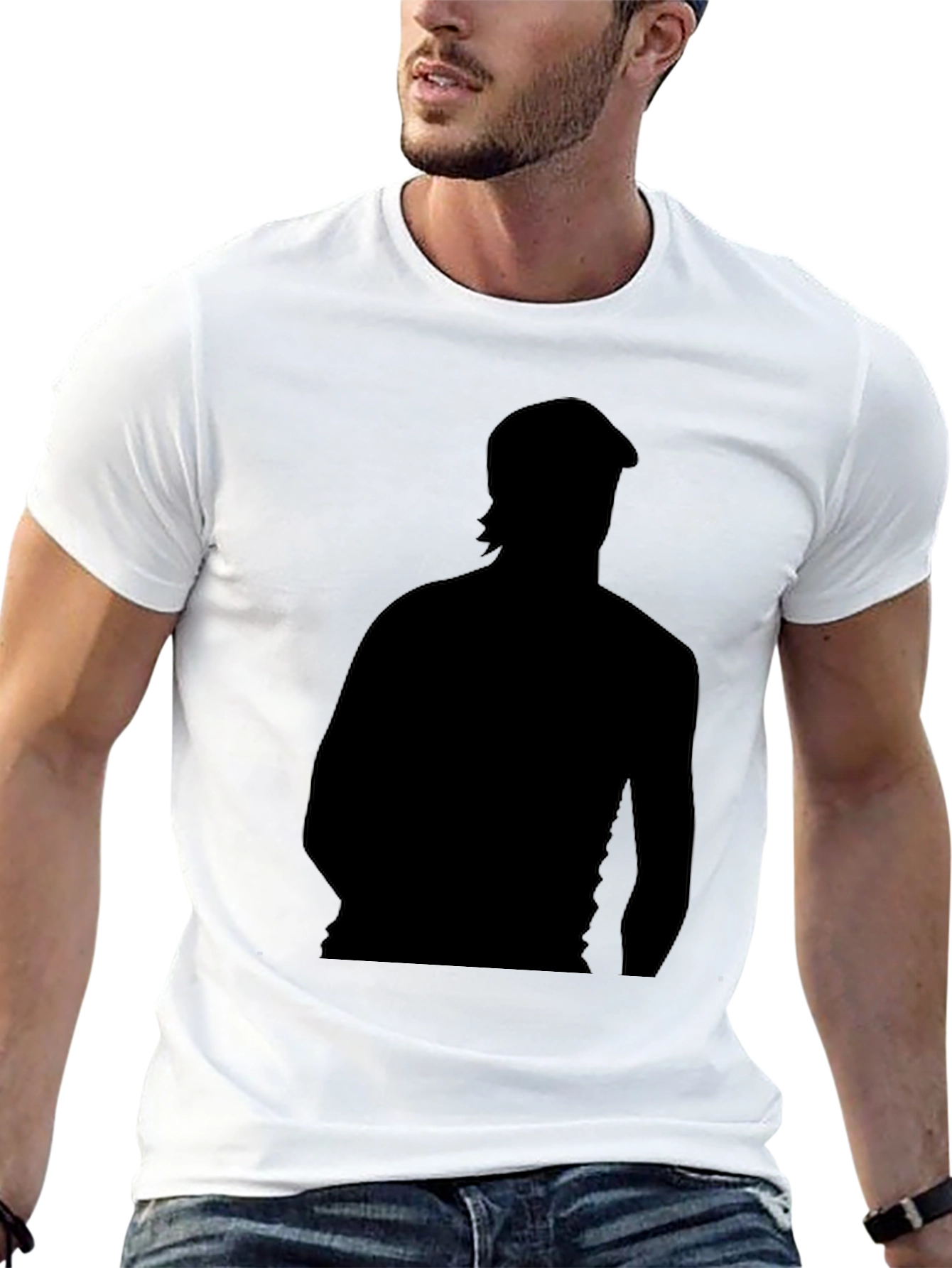 Silhouette Graphic Print Black T-Shirt