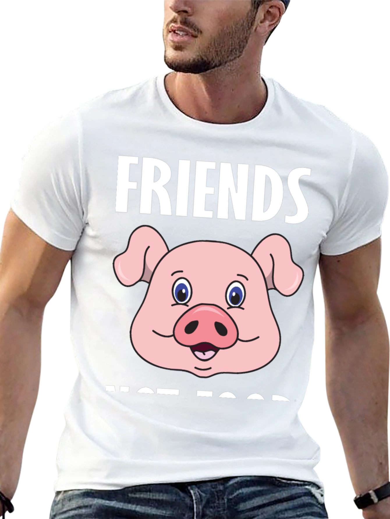 Friends Not Food Pig Graphic Tee