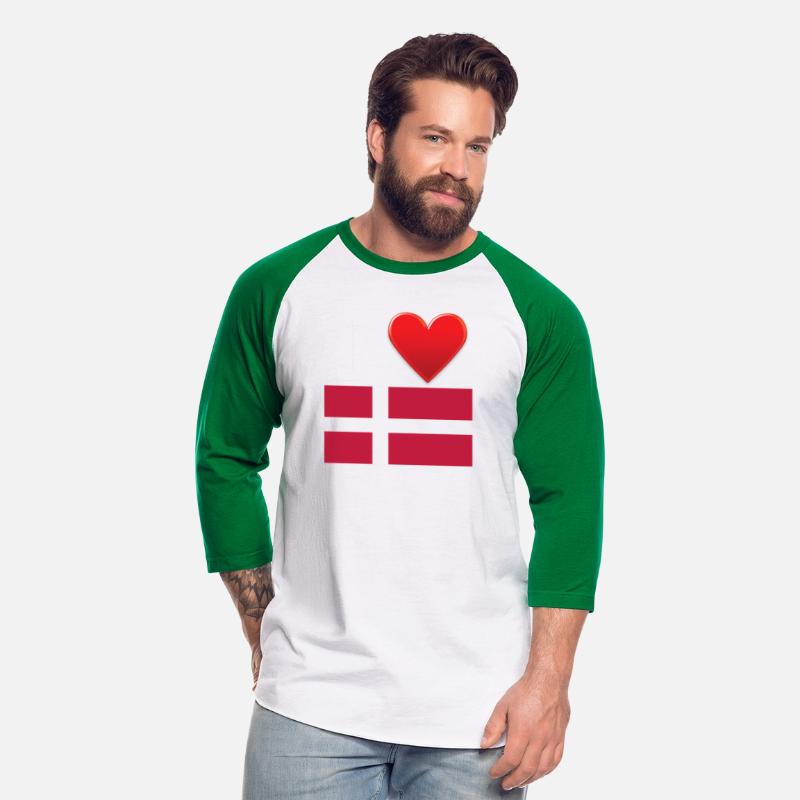 I Heart Love Denmark Danish Flag