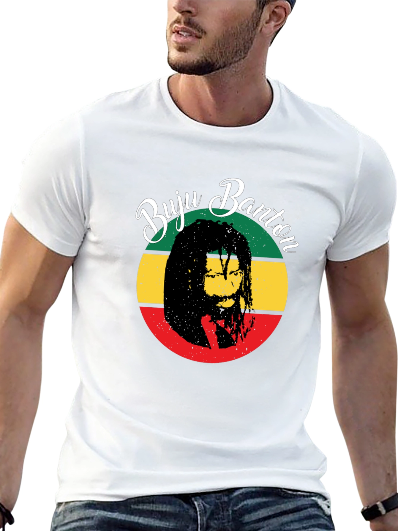 Buju Banton Reggae Graphic T-Shirt - Black