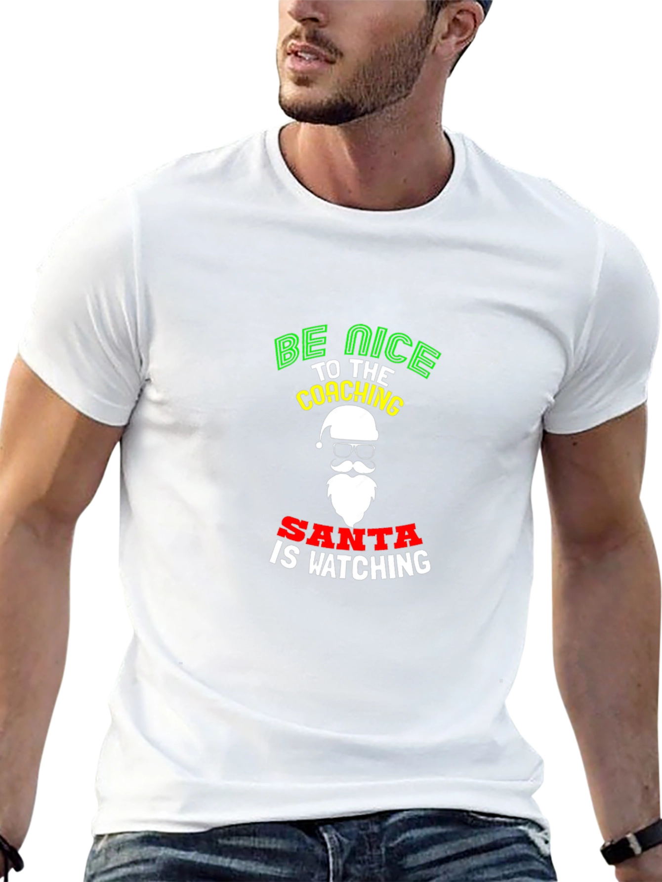 Be Nice to the Coaching Santa T-Shirt