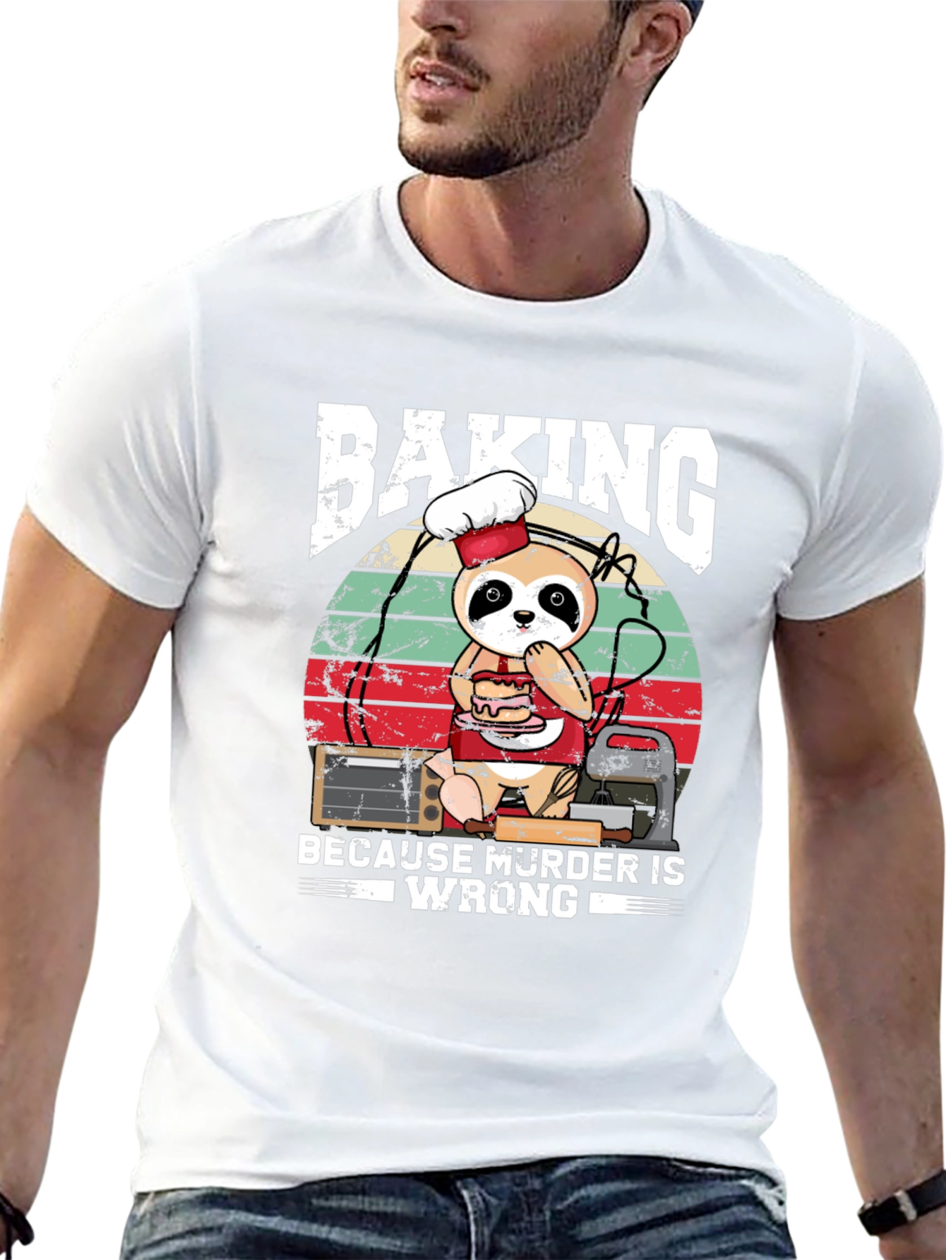 Baking Because Murder Is Wrong Sloth T-Shirt