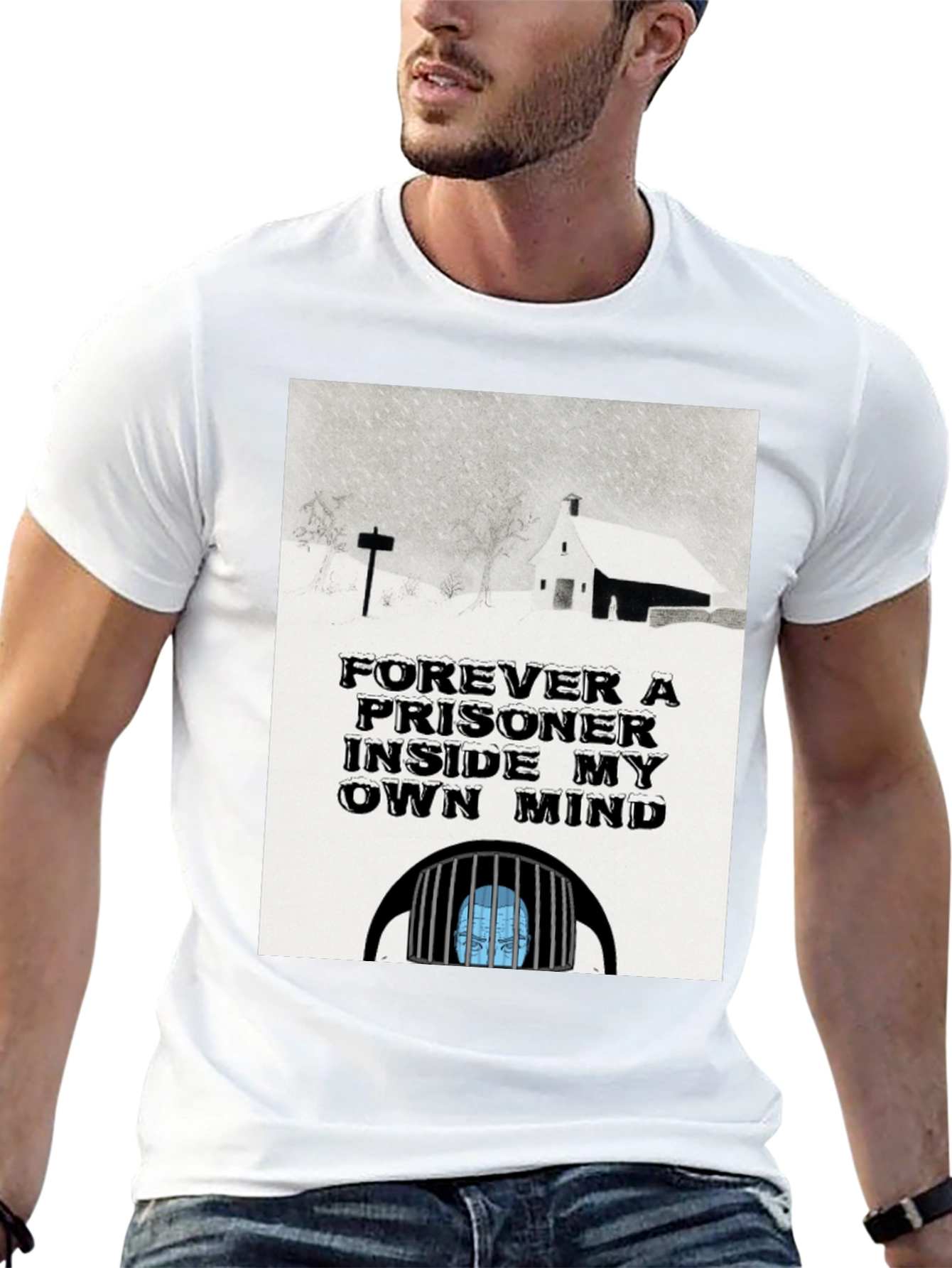 Prisoner of My Own Mind Black Graphic T-Shirt