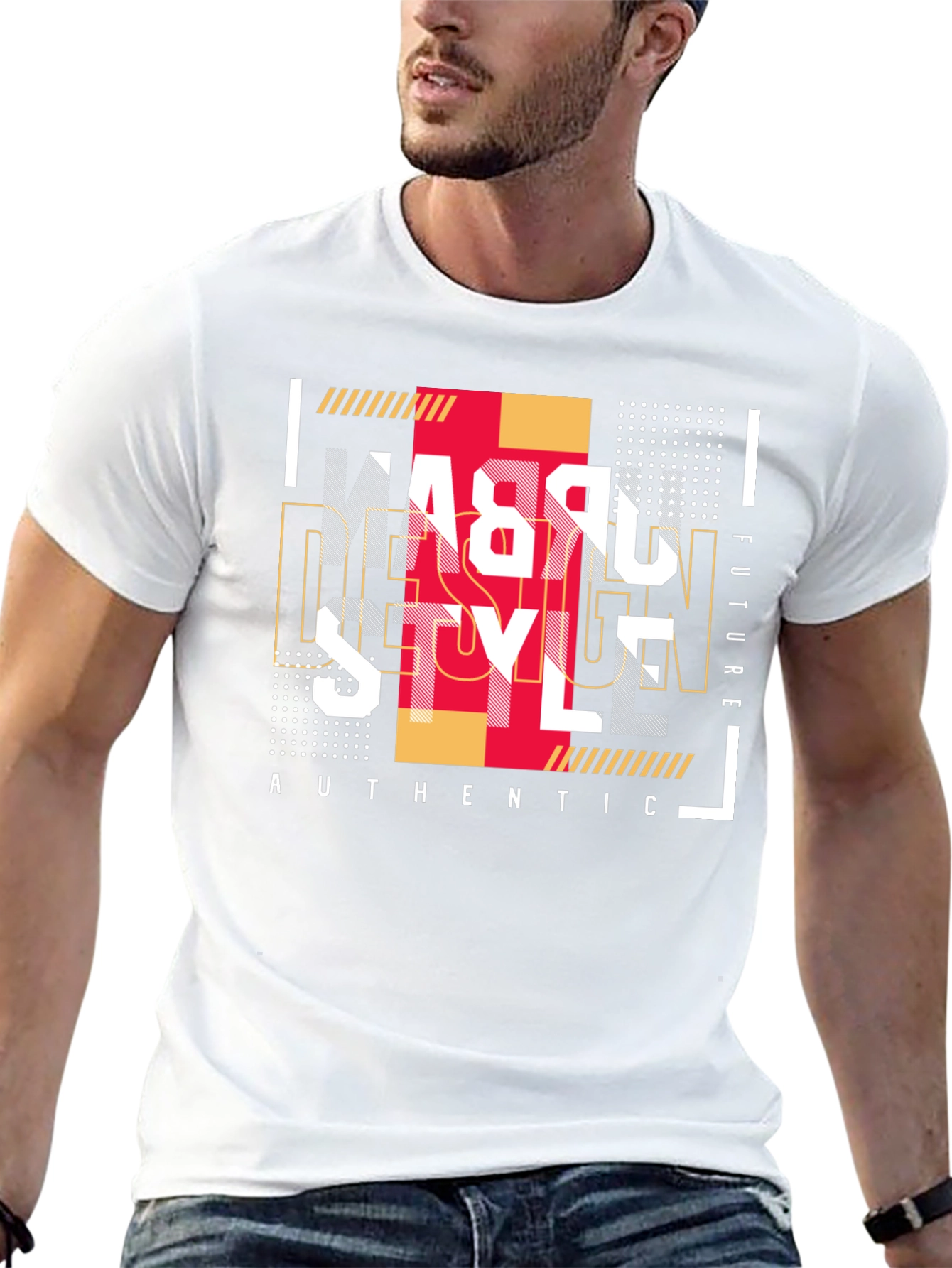 Urban Style Graphic Print Black T-Shirt