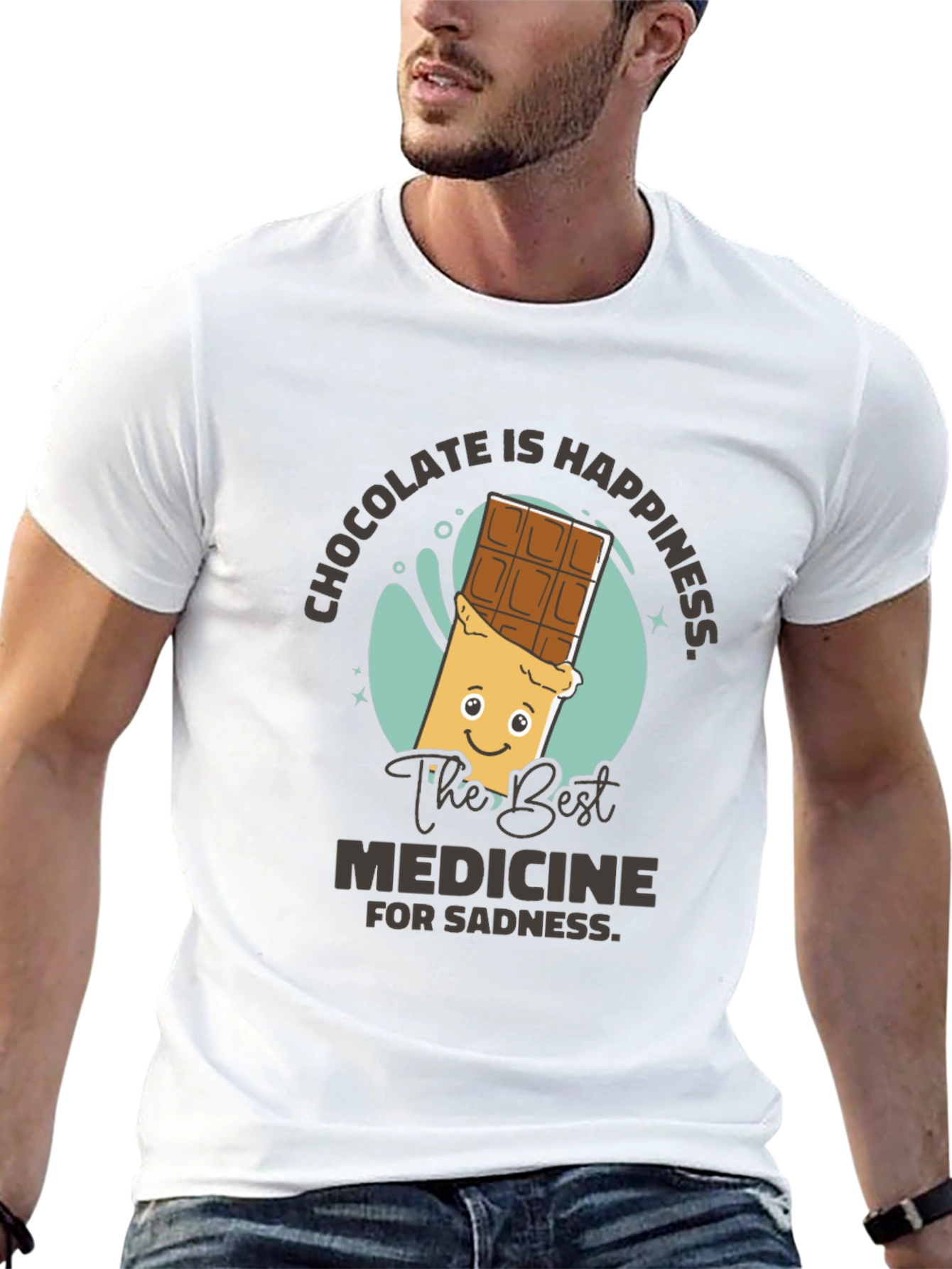 Chocolate is Happiness Graphic T-Shirt