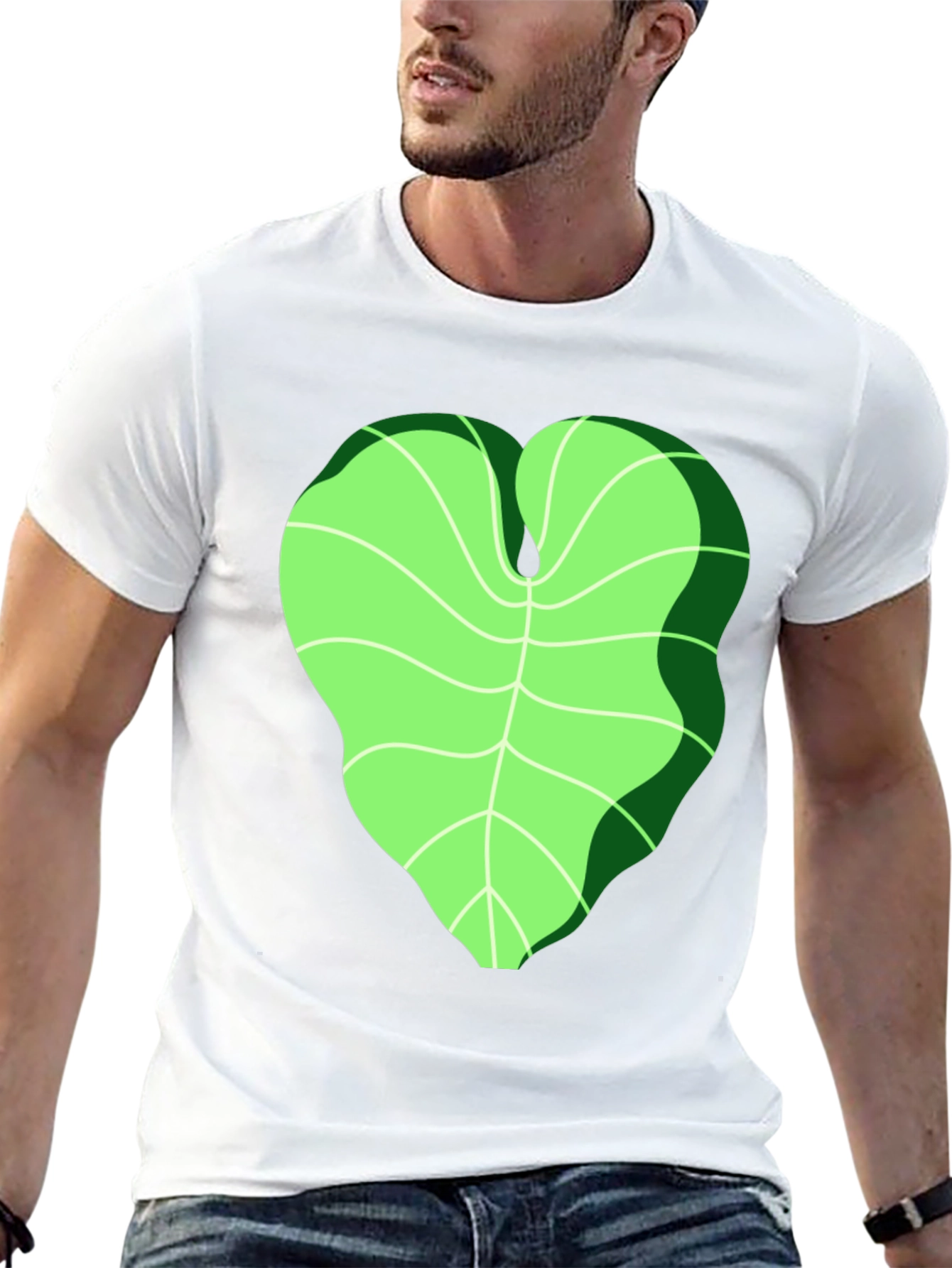 Leaf Graphic Tee - Unique Nature Inspired Design