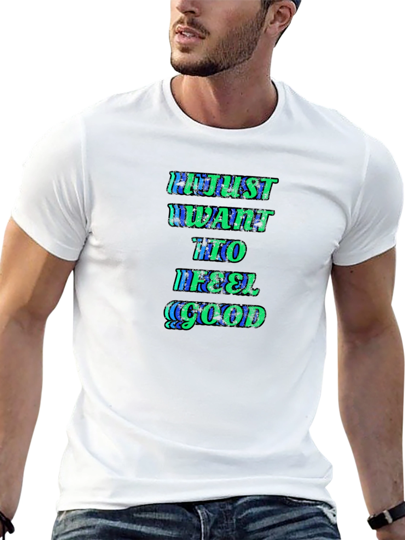 Just Want to Feel Good Black Graphic Tee