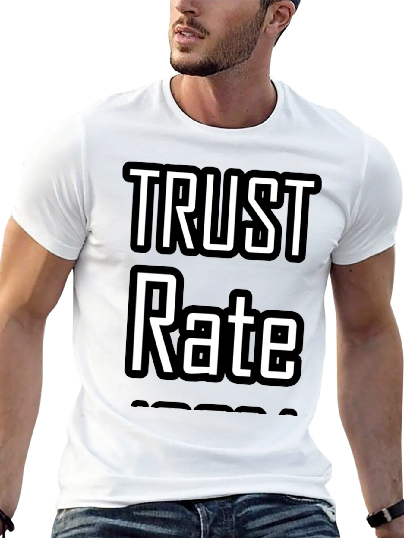 Trust Rate T-Shirt - Black Graphic Tee