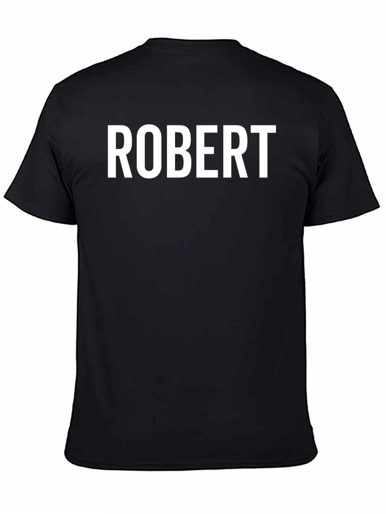 Robert Name T-Shirt - Black Crew Neck Tee
