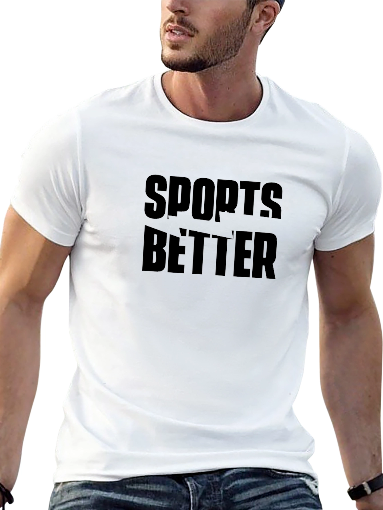 Sports Better Mens Black T-Shirt