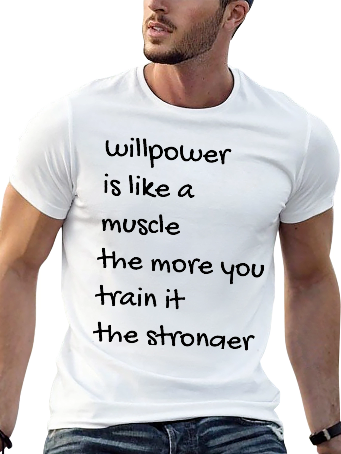 Willpower Muscle Graphic Tee - Black