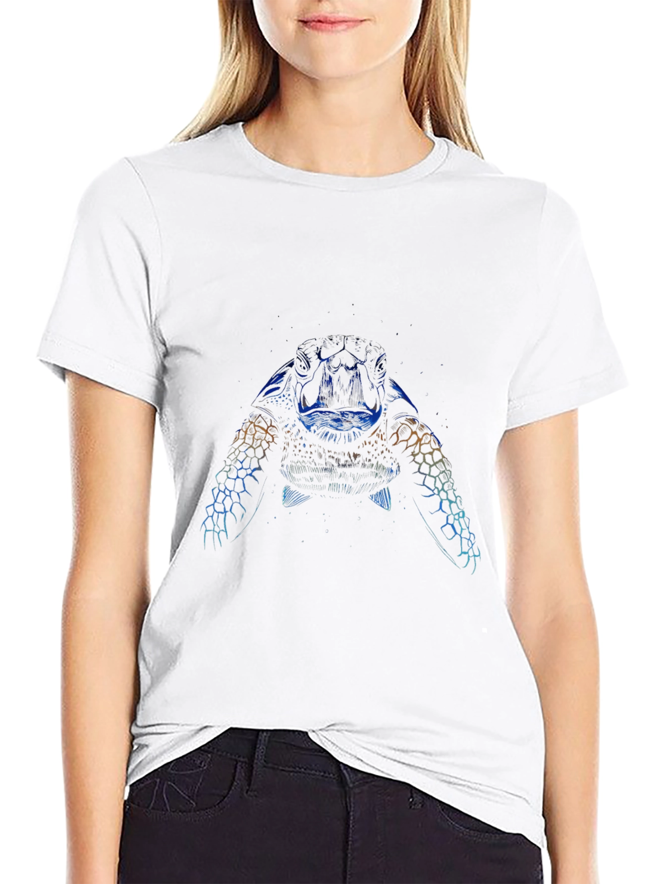 Sea Turtle Graphic Black T-Shirt
