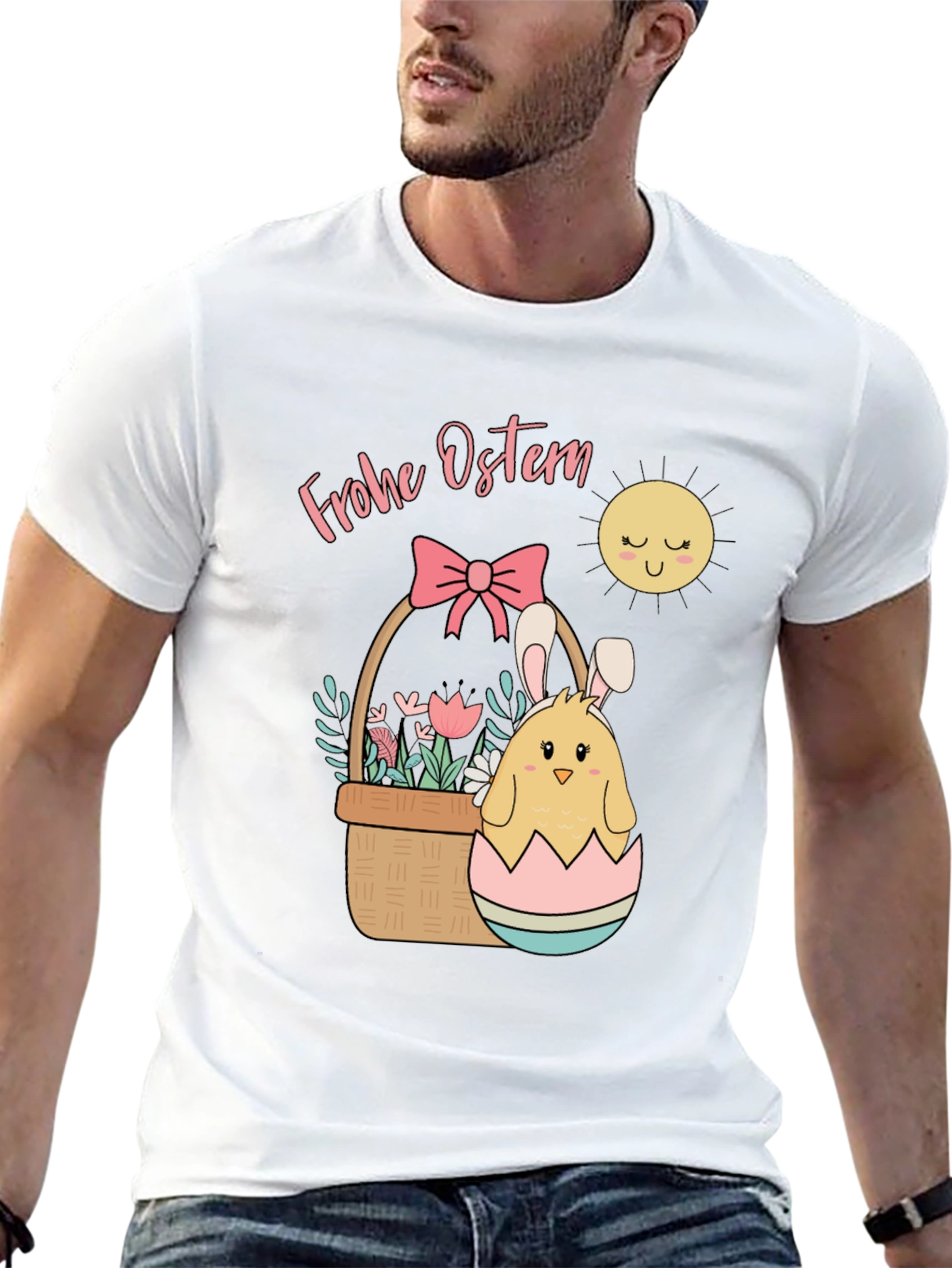 Frohe Ostern Easter Chick Tee