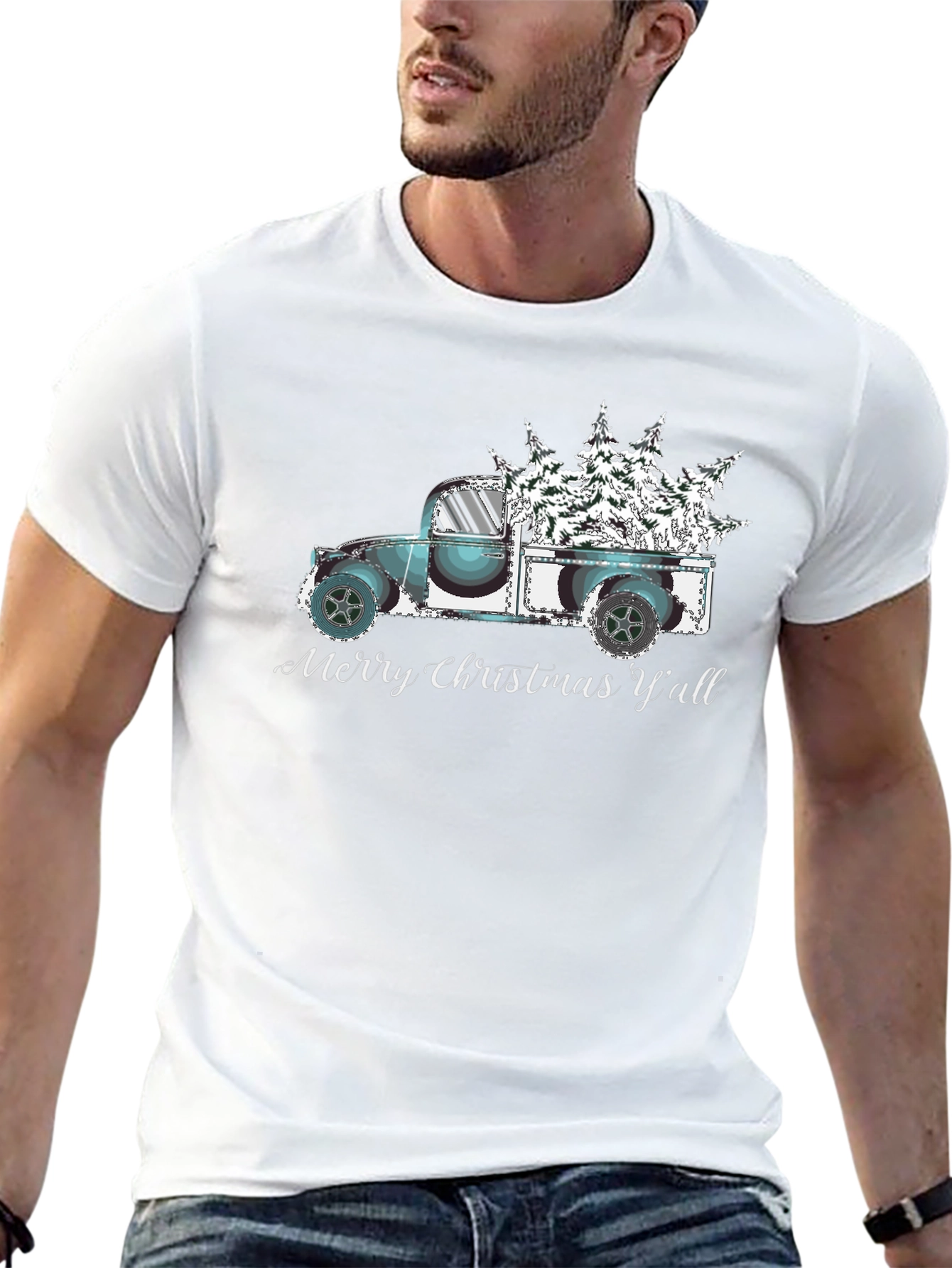 Merry Christmas Yall Truck T-Shirt