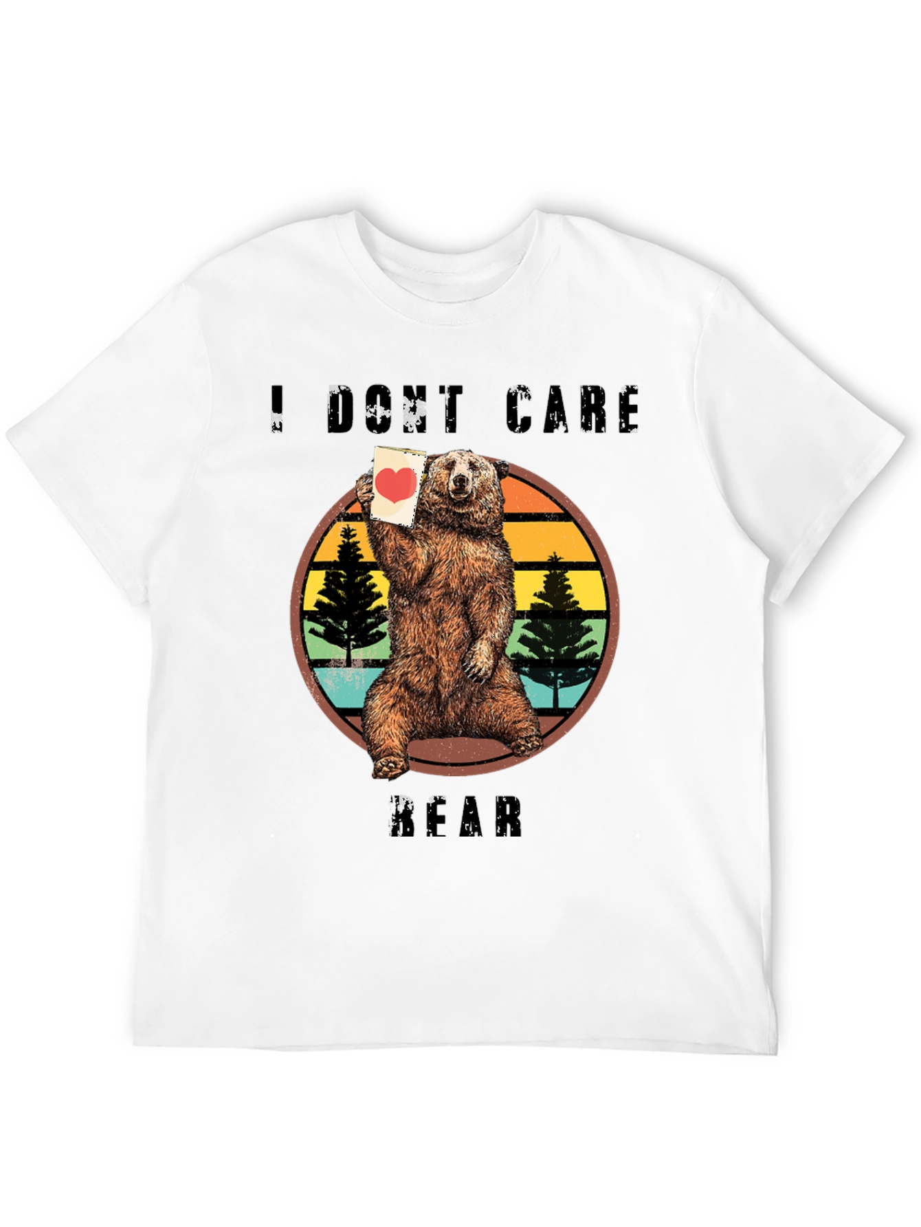 I Dont Care Bear Graphic Tee - Unique Design
