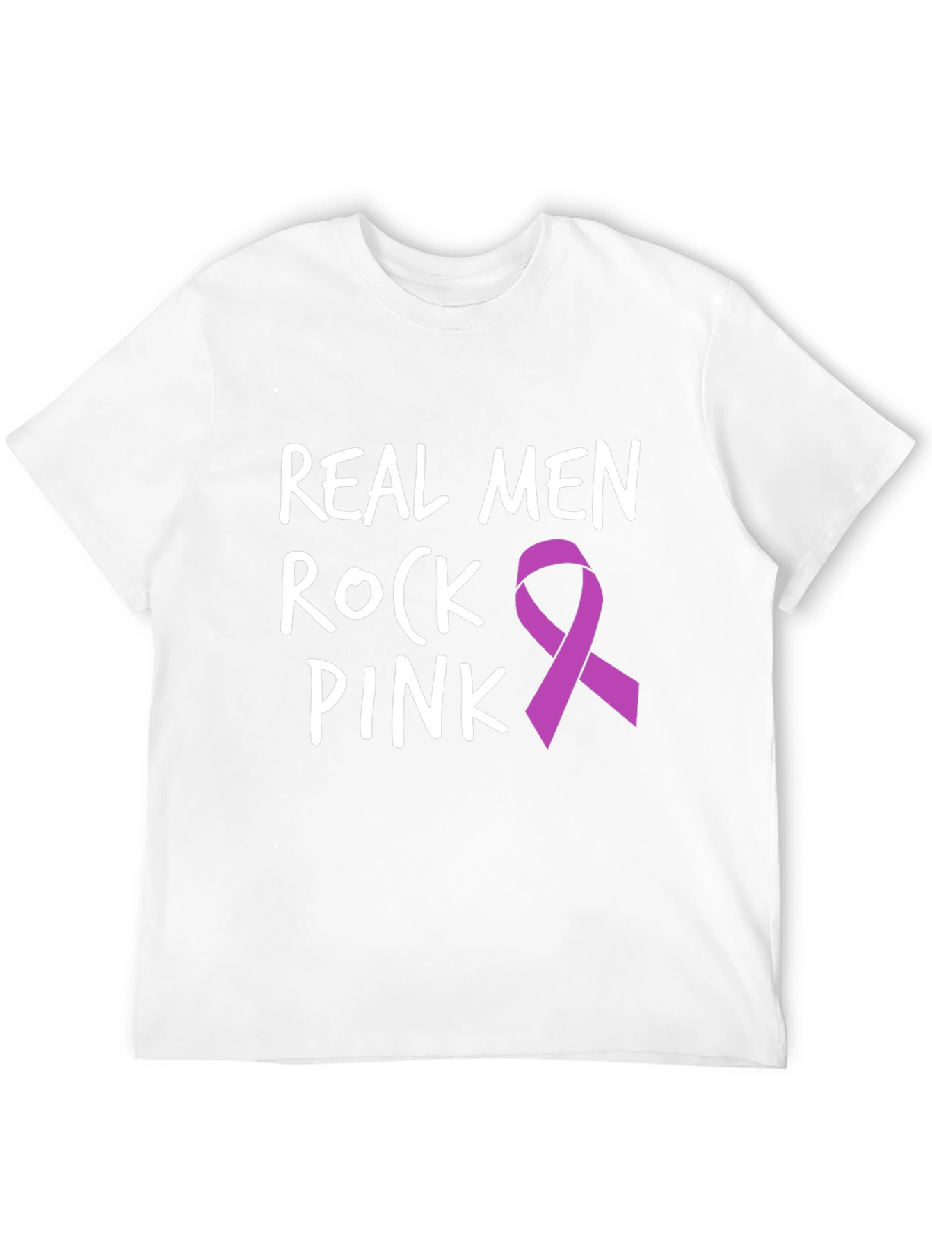 Real Men Rock Pink T-Shirt - Awareness Tee