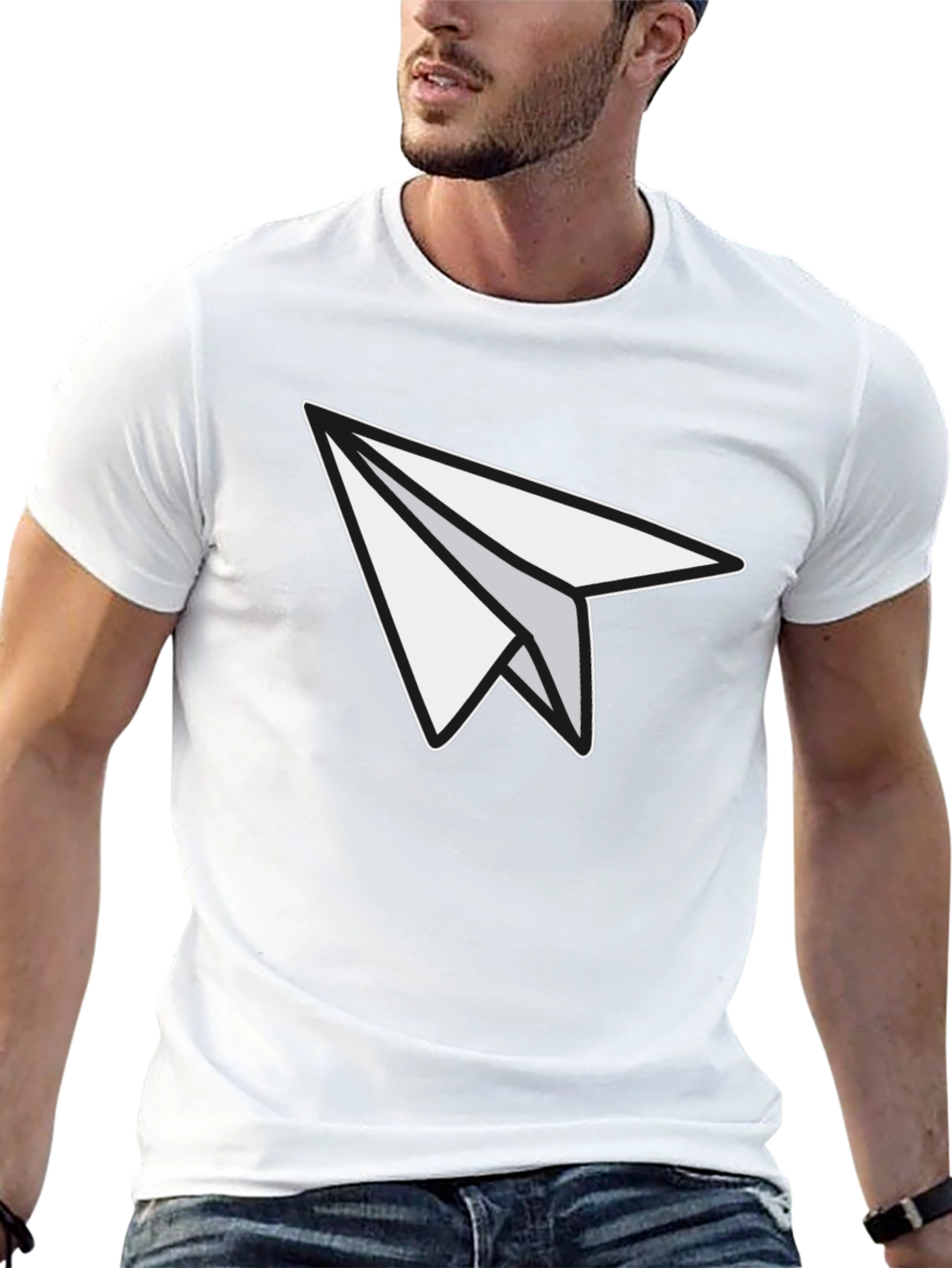 Paper Airplane Graphic Tee - Unisex Soft Cotton Blend