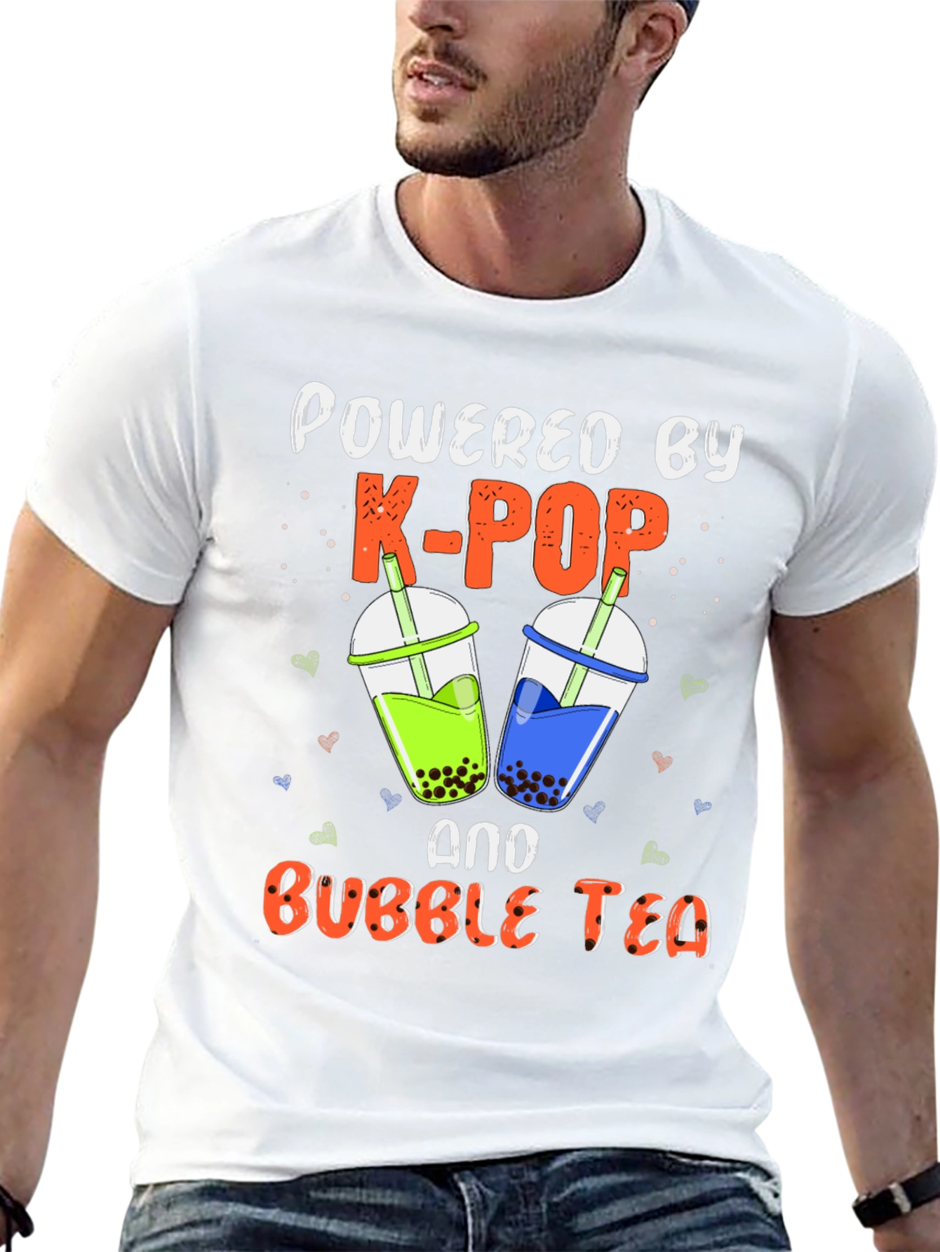 Powered by K-POP and Bubble Tea T-Shirt