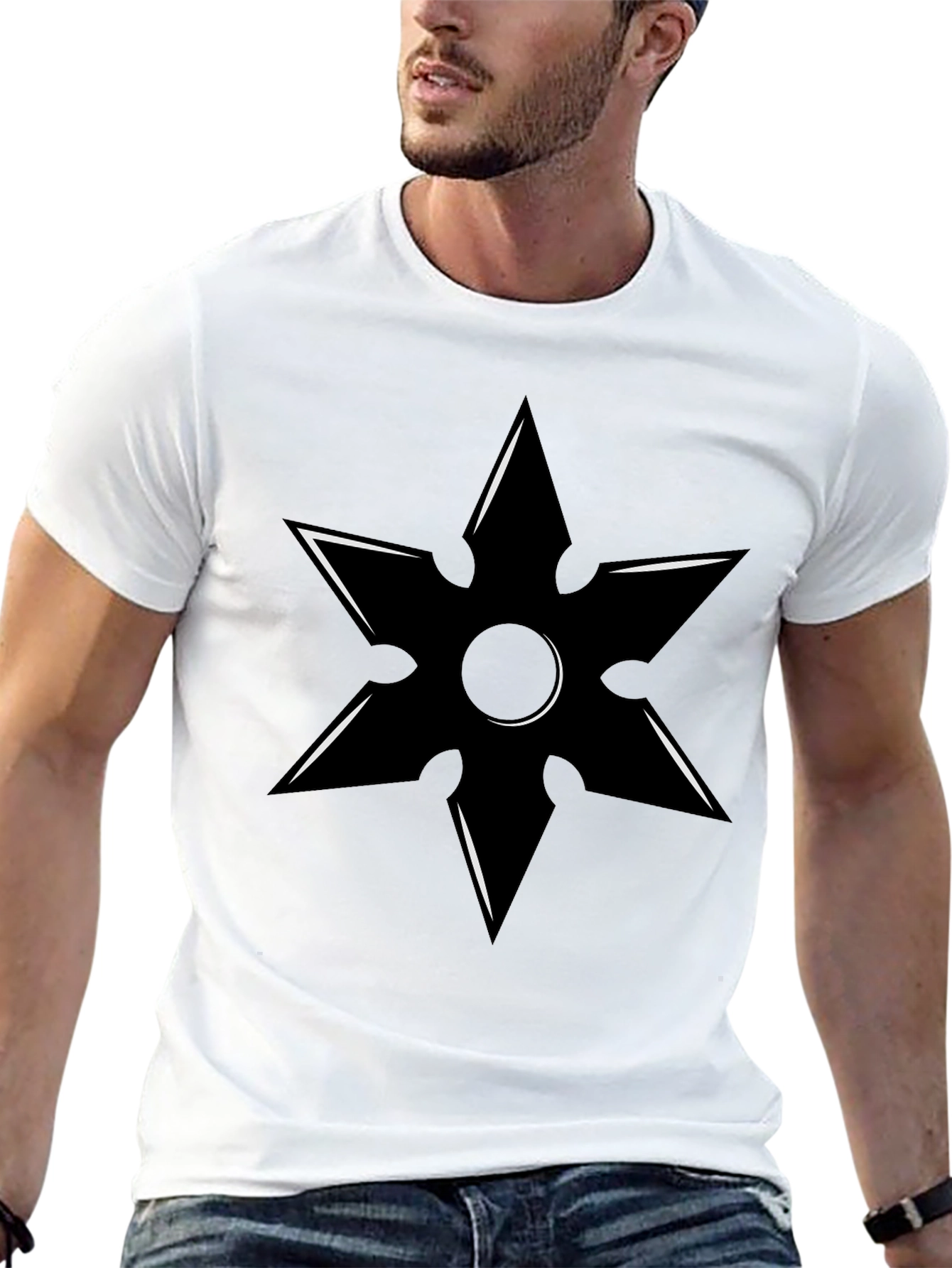Ninja Star Graphic Tee - Black Martial Arts T-Shirt