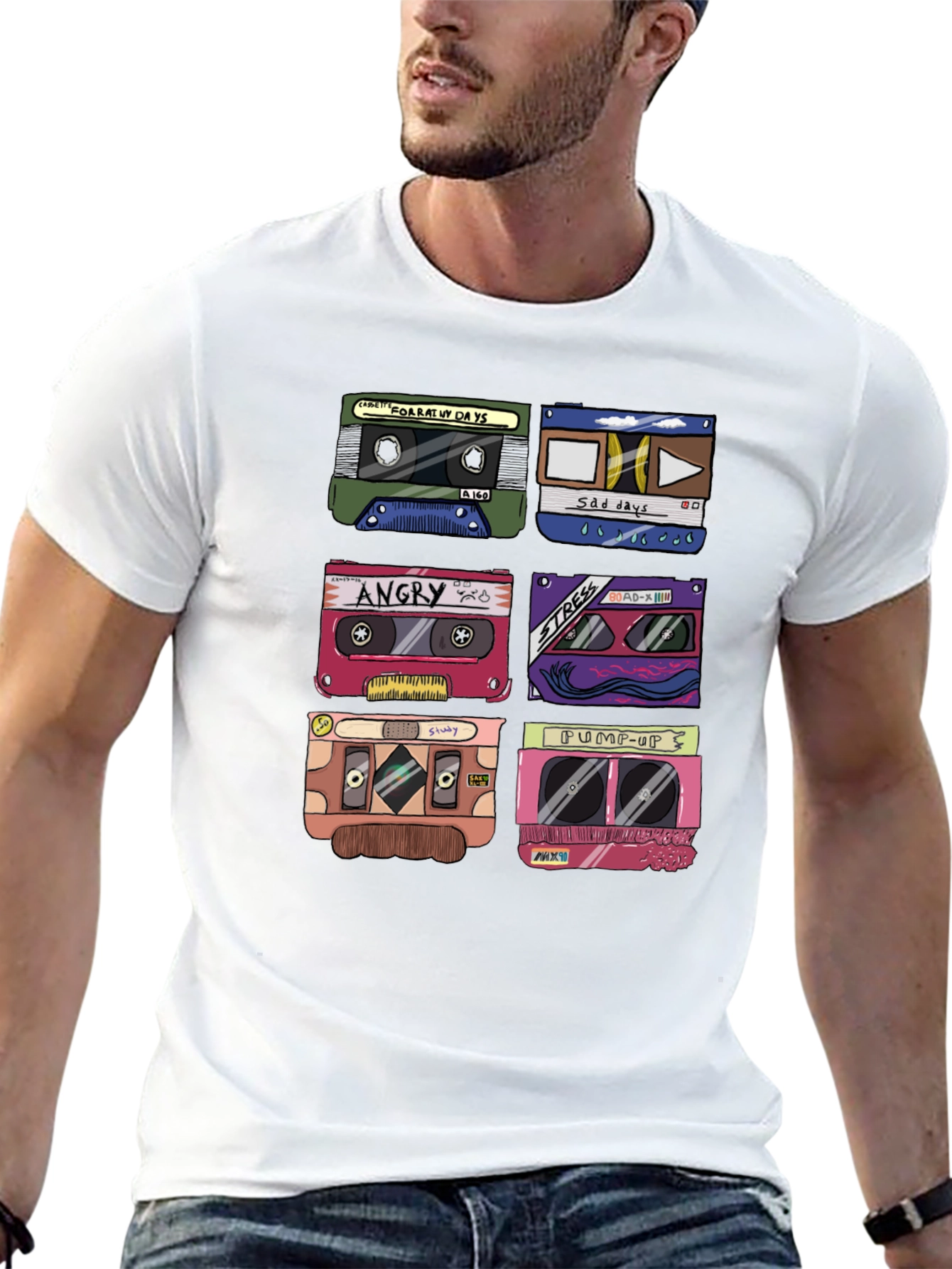 Retro Cassette Tape Graphic T-Shirt - Music Lover Tee