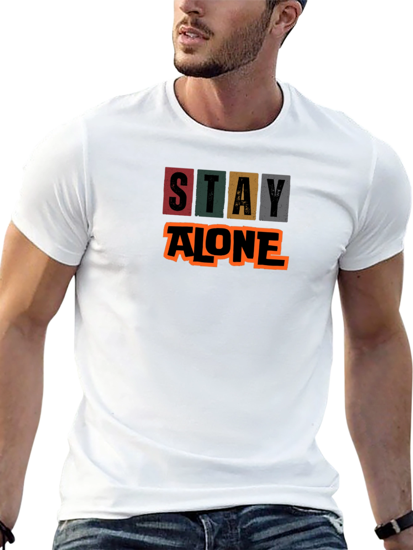Stay Alone Graphic Tee - Black T-Shirt