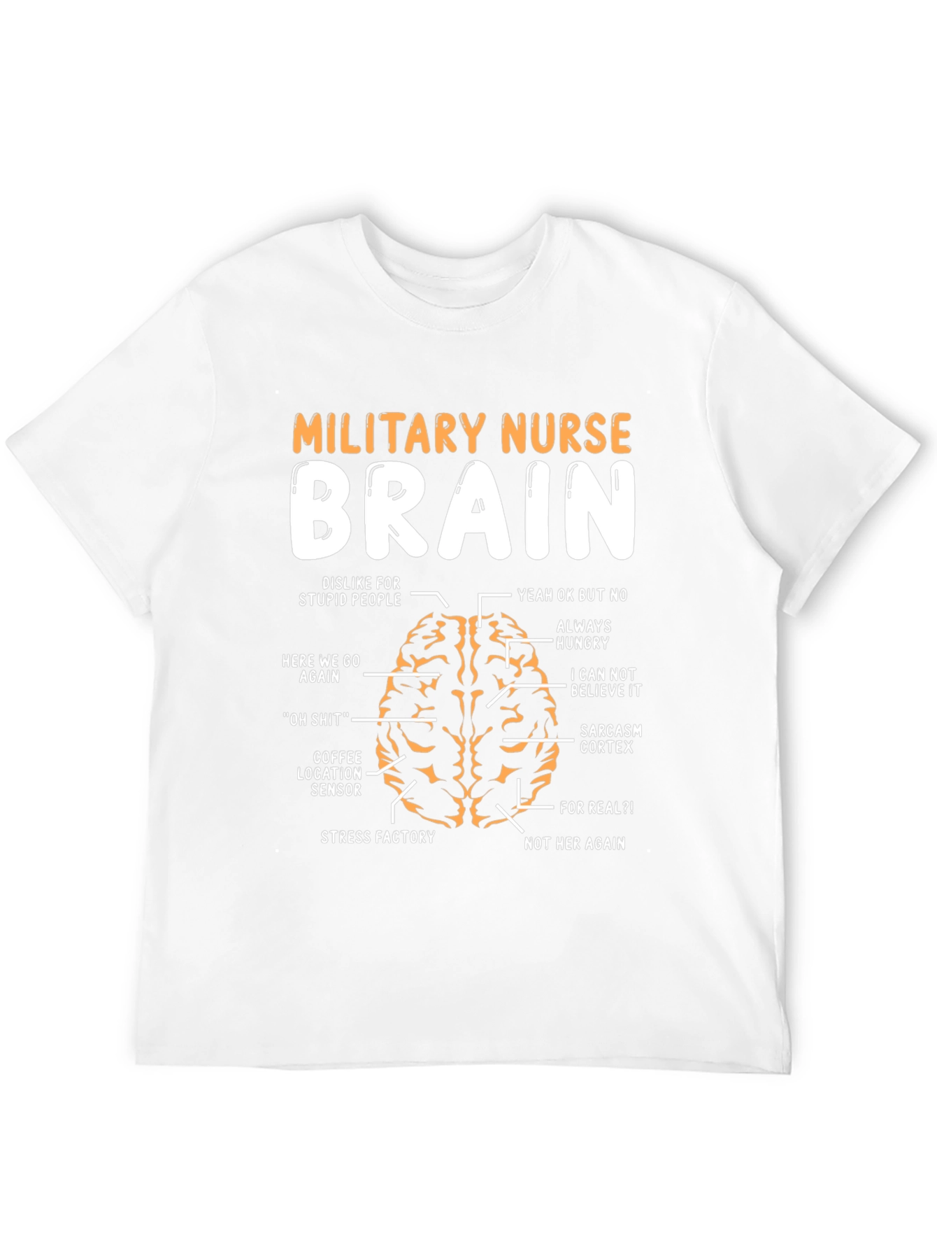 Military Nurse Brain Anatomy T-Shirt