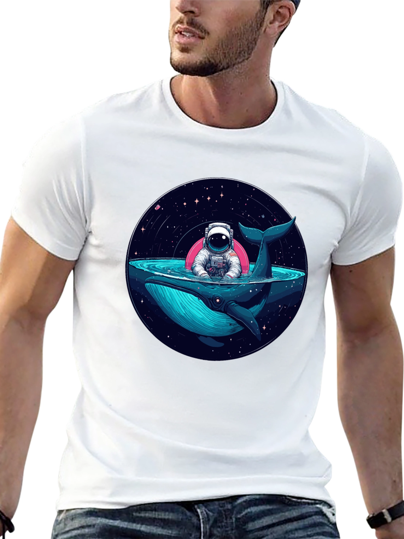 Astronaut Whale T-Shirt - Space Ocean Tee