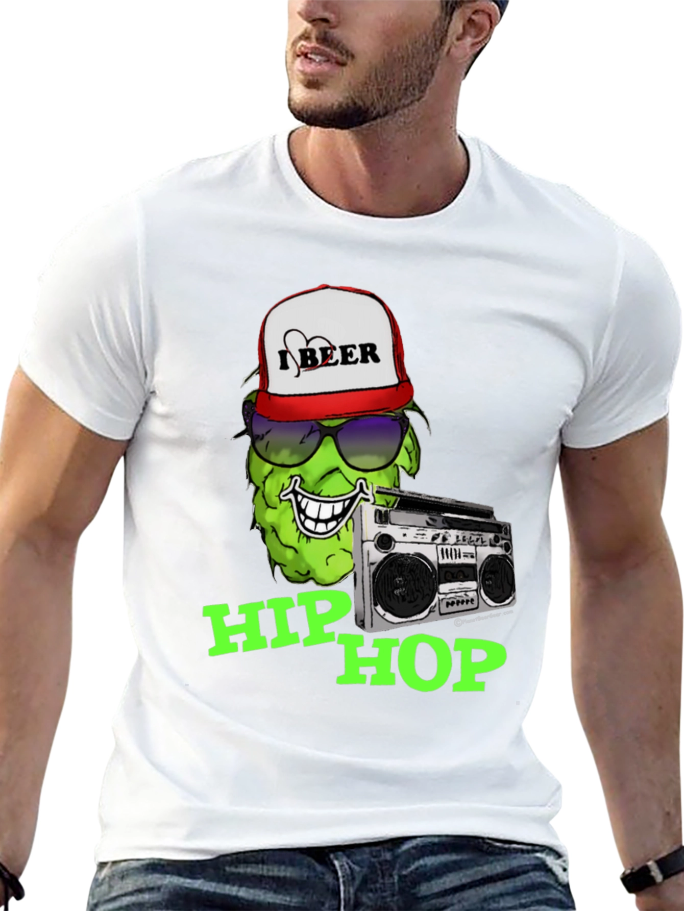 Hip Hop Beer Graphic T-Shirt