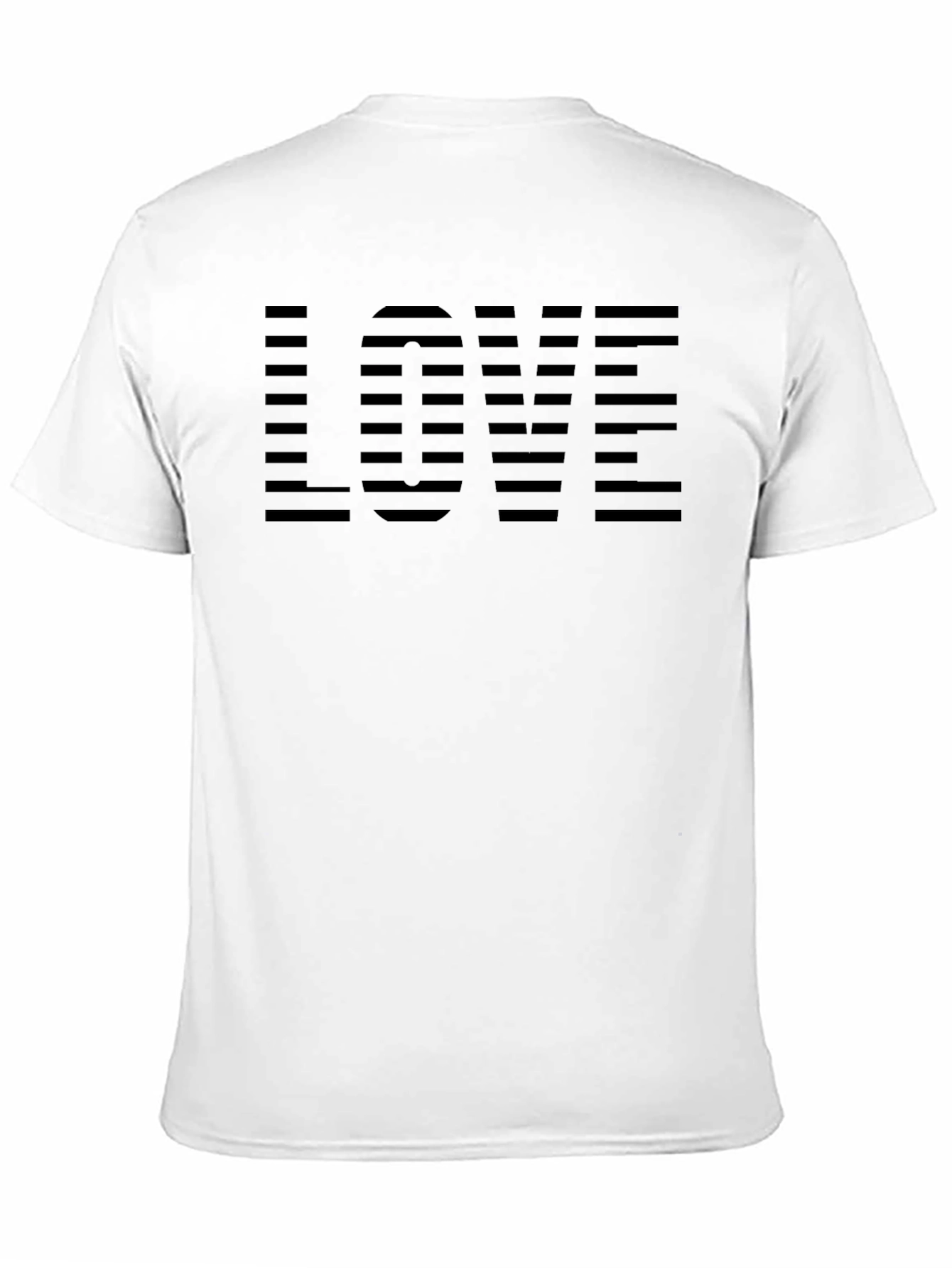 LOVE Striped Graphic Tee - Trendy Mens Casual Shirt