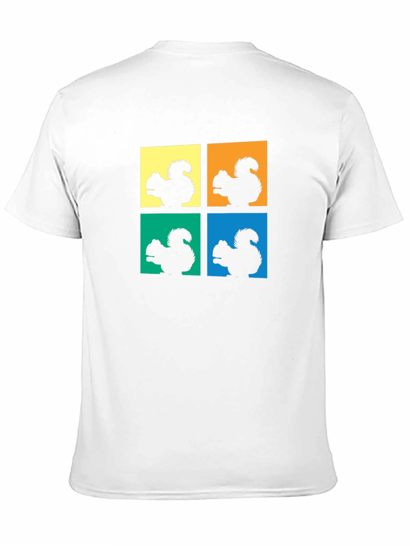 Squirrel Pop Art Black T-Shirt