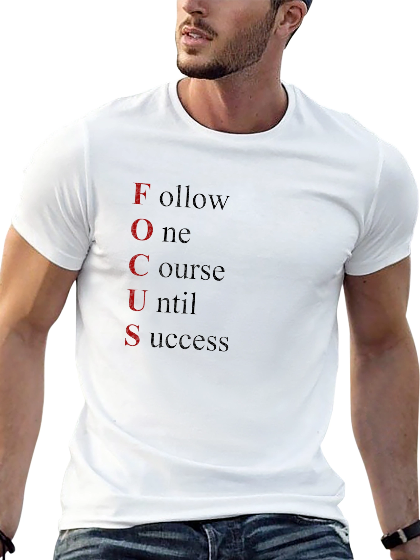 Motivational Focus T-Shirt - Follow One Course