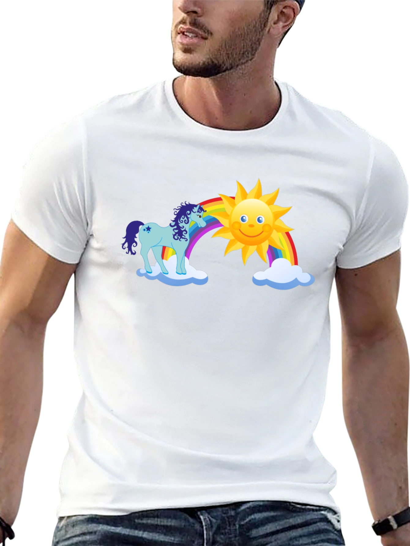 Unicorn Rainbow Sun Graphic Tee