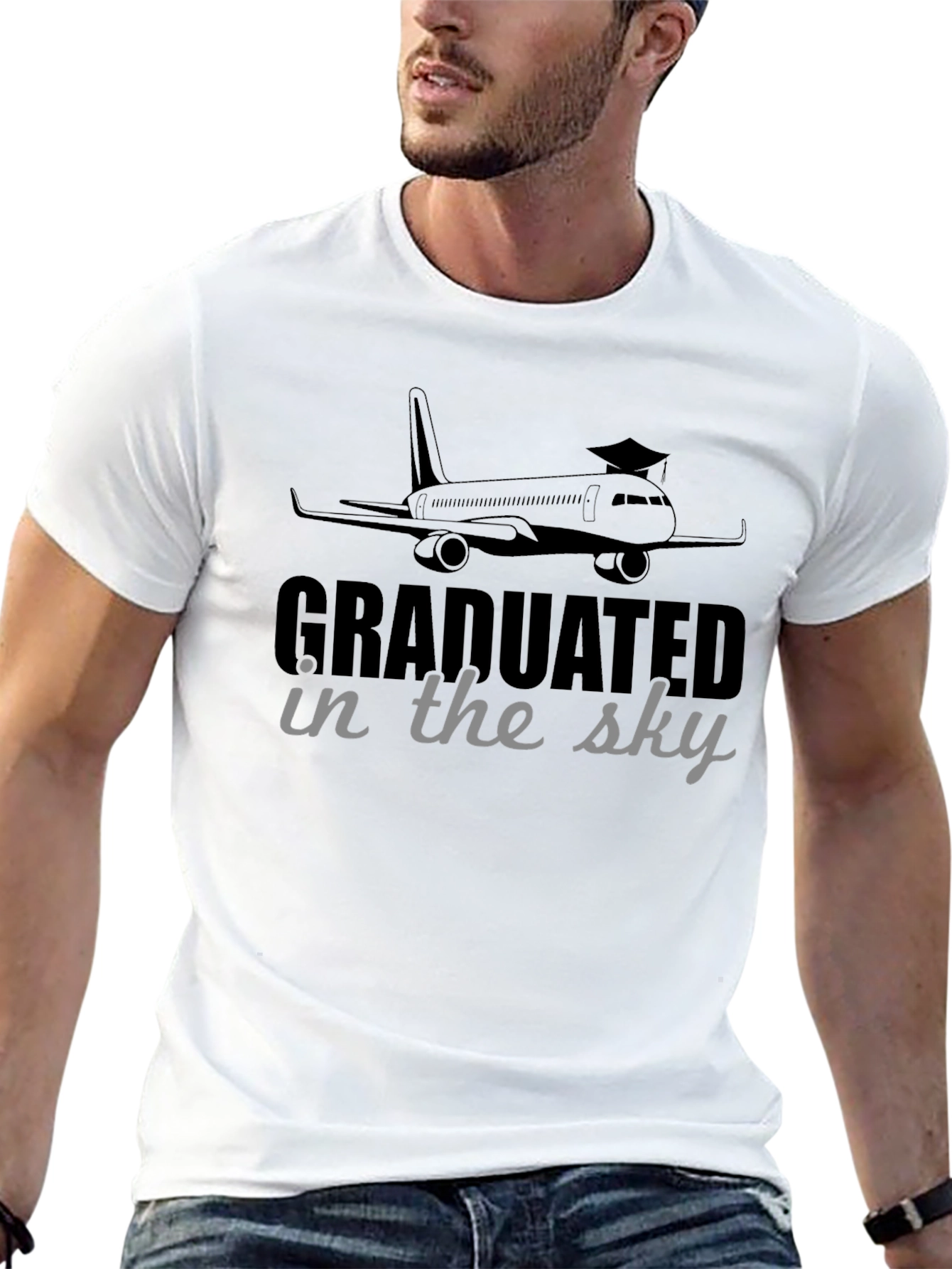Graduated in the Sky T-Shirt - Aviation Graduation Tee