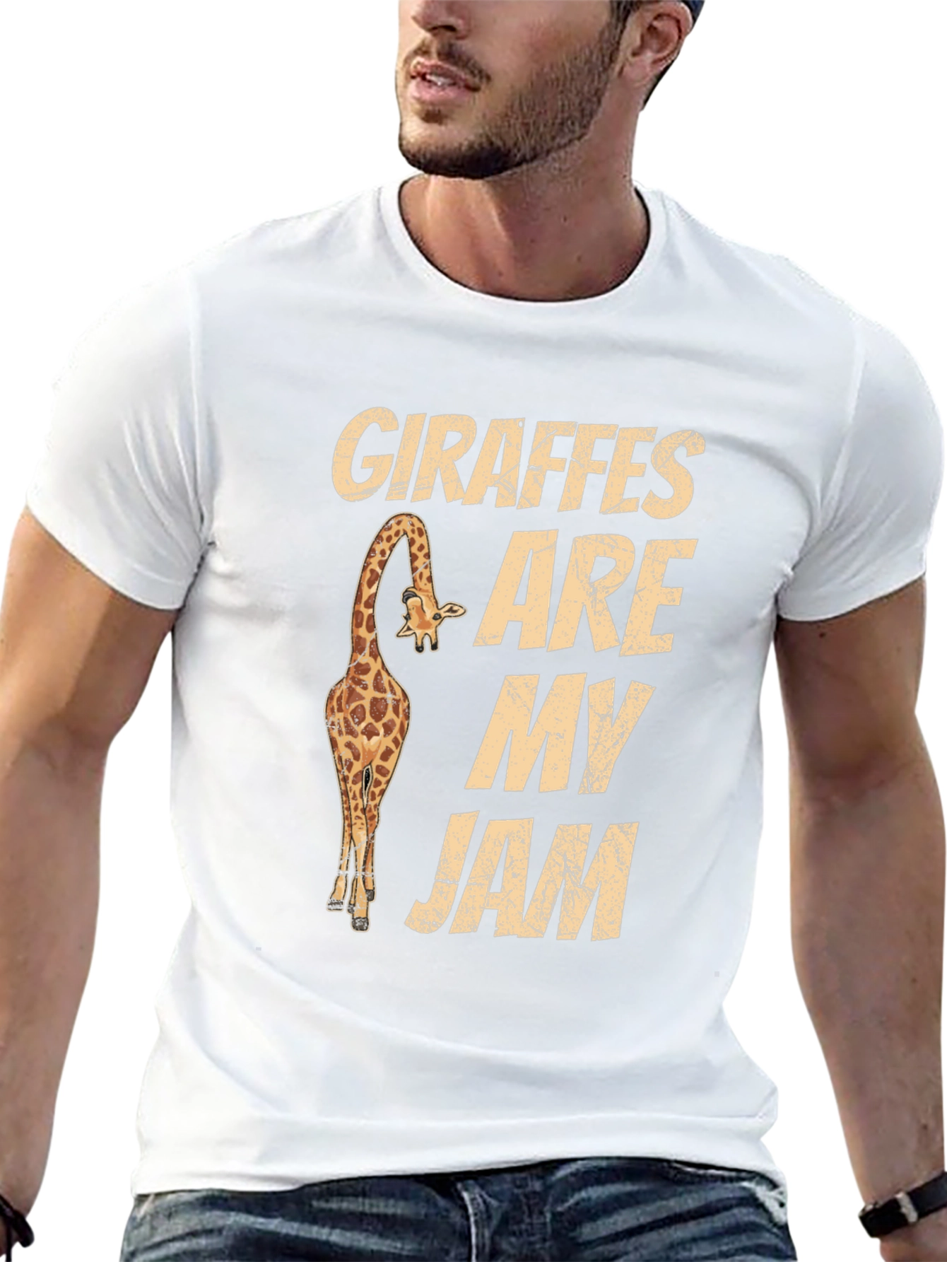 Giraffes Are My Jam Graphic Tee - Black T-Shirt