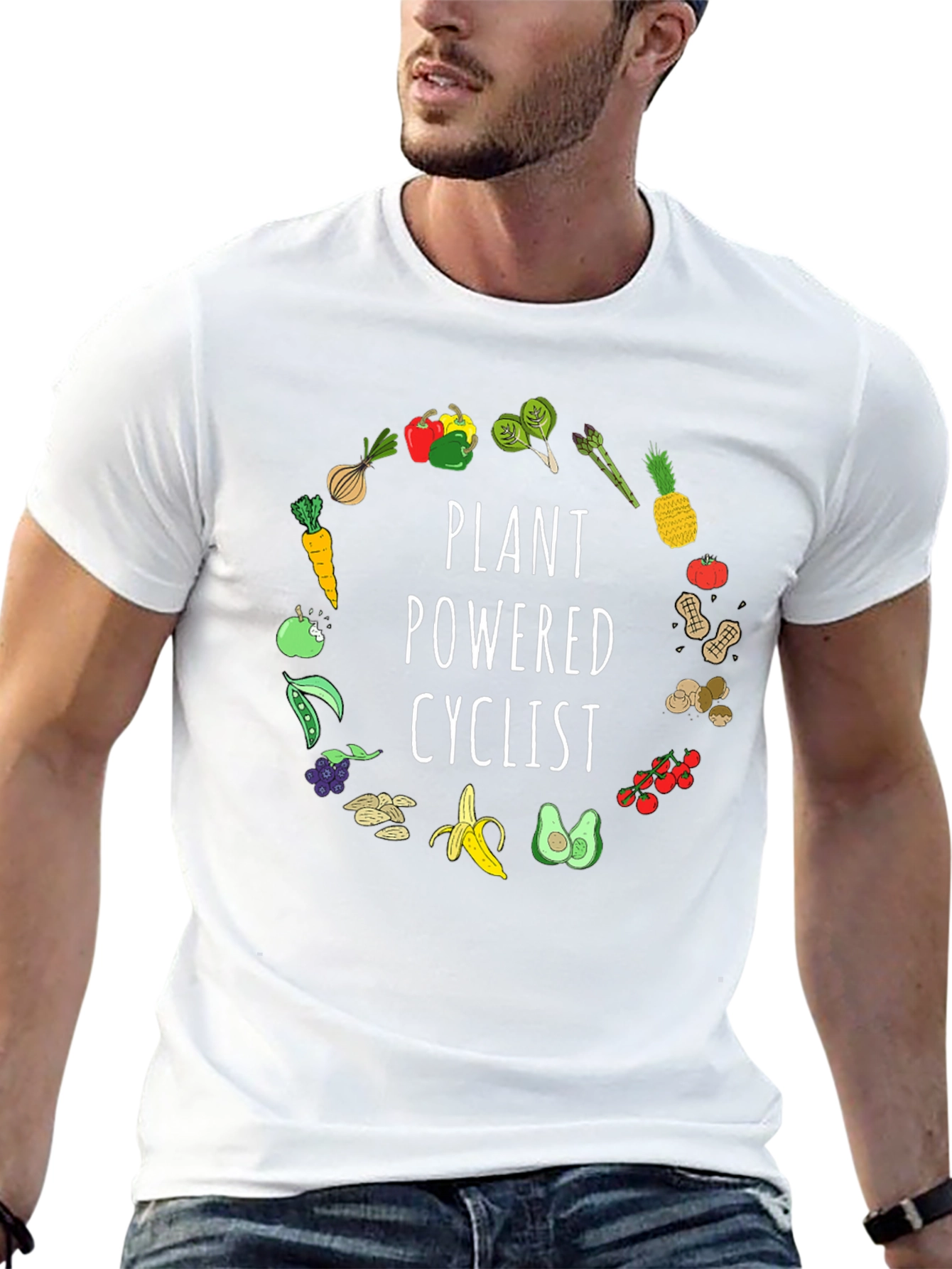 Plant Powered Cyclist Graphic Tee
