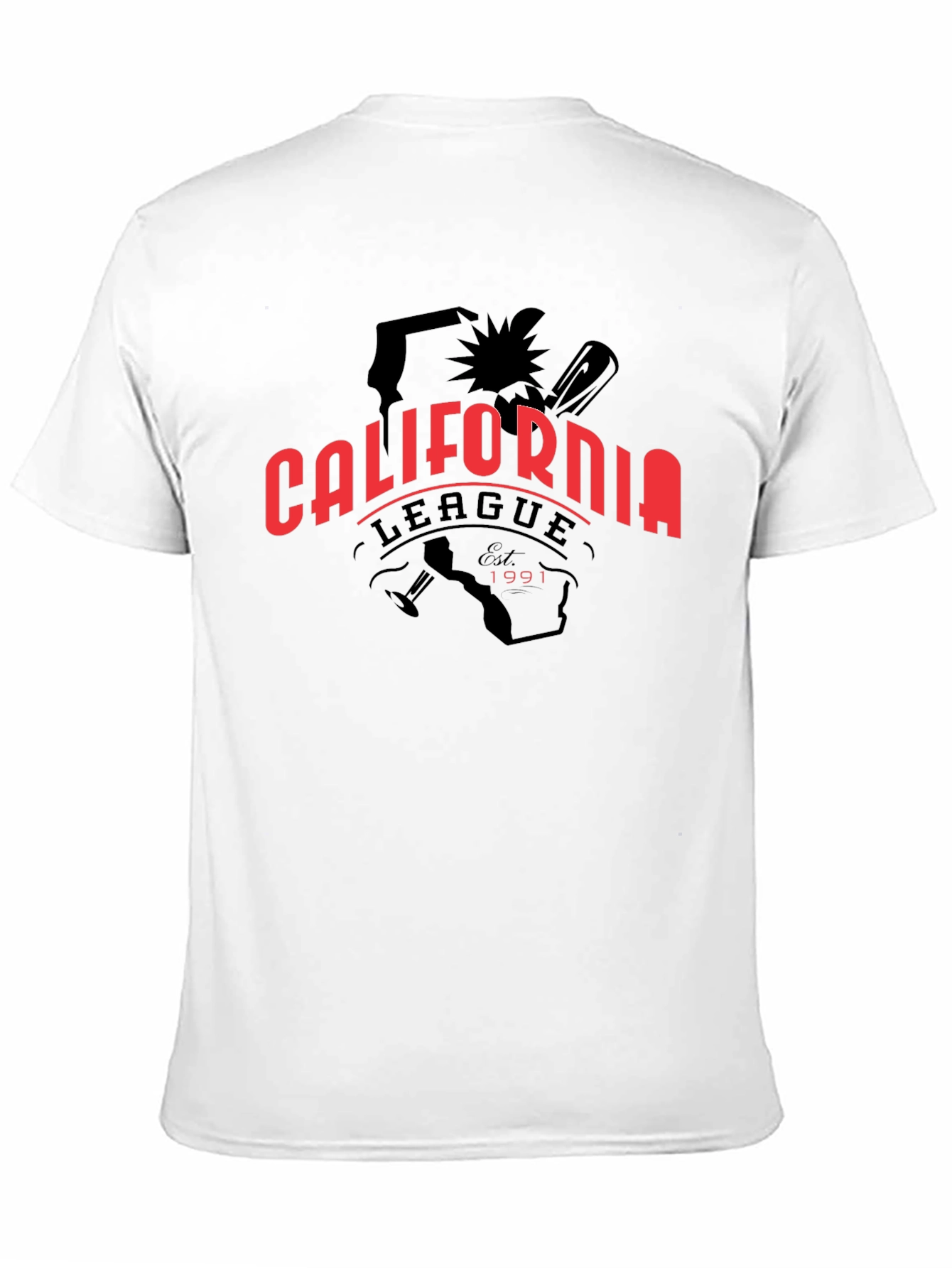 California League Baseball T-Shirt - Black