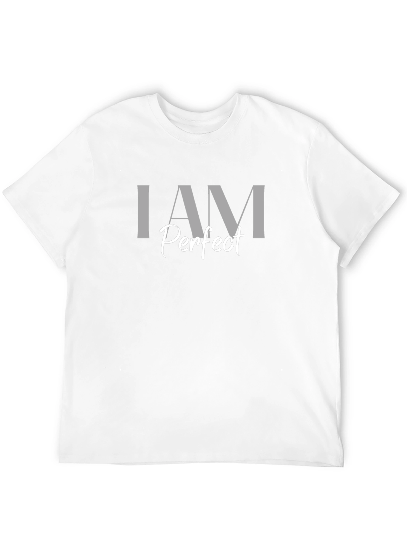I AM Perfect - Mens Black Cotton T-Shirt