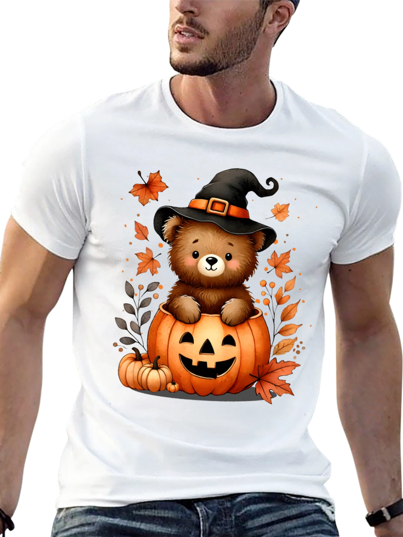 Halloween Bear Pumpkin T-Shirt