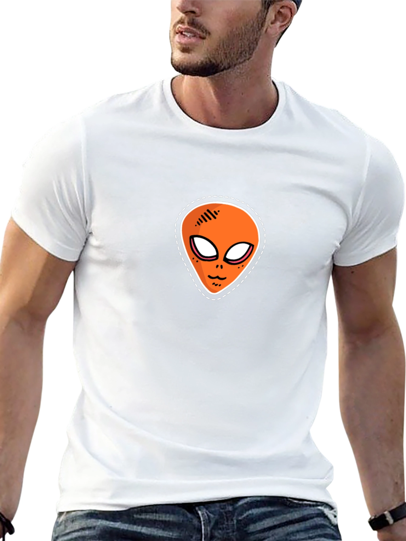 Alien Patch Graphic Tee - Black