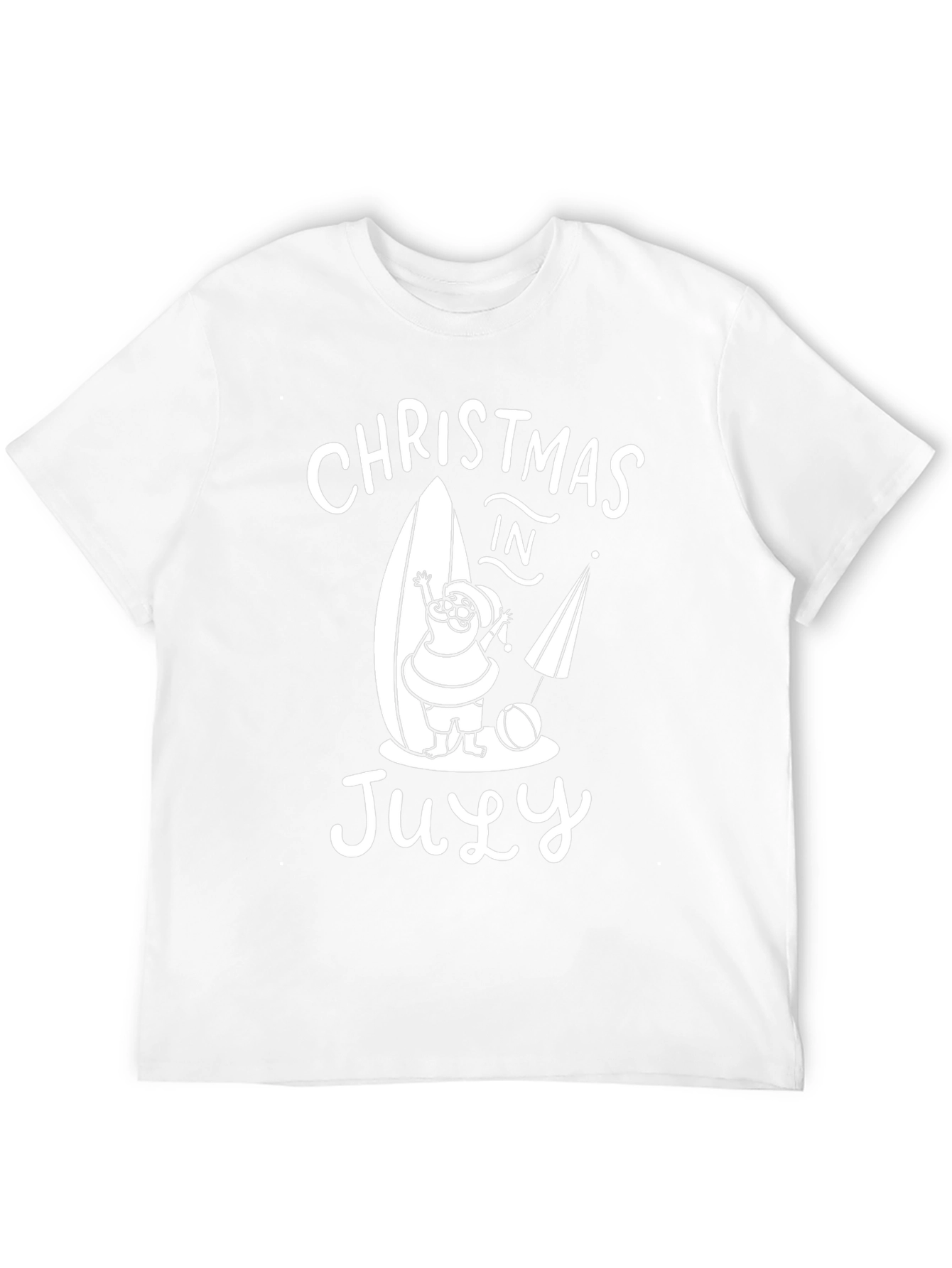 Christmas in July T-Shirt Santa Surf