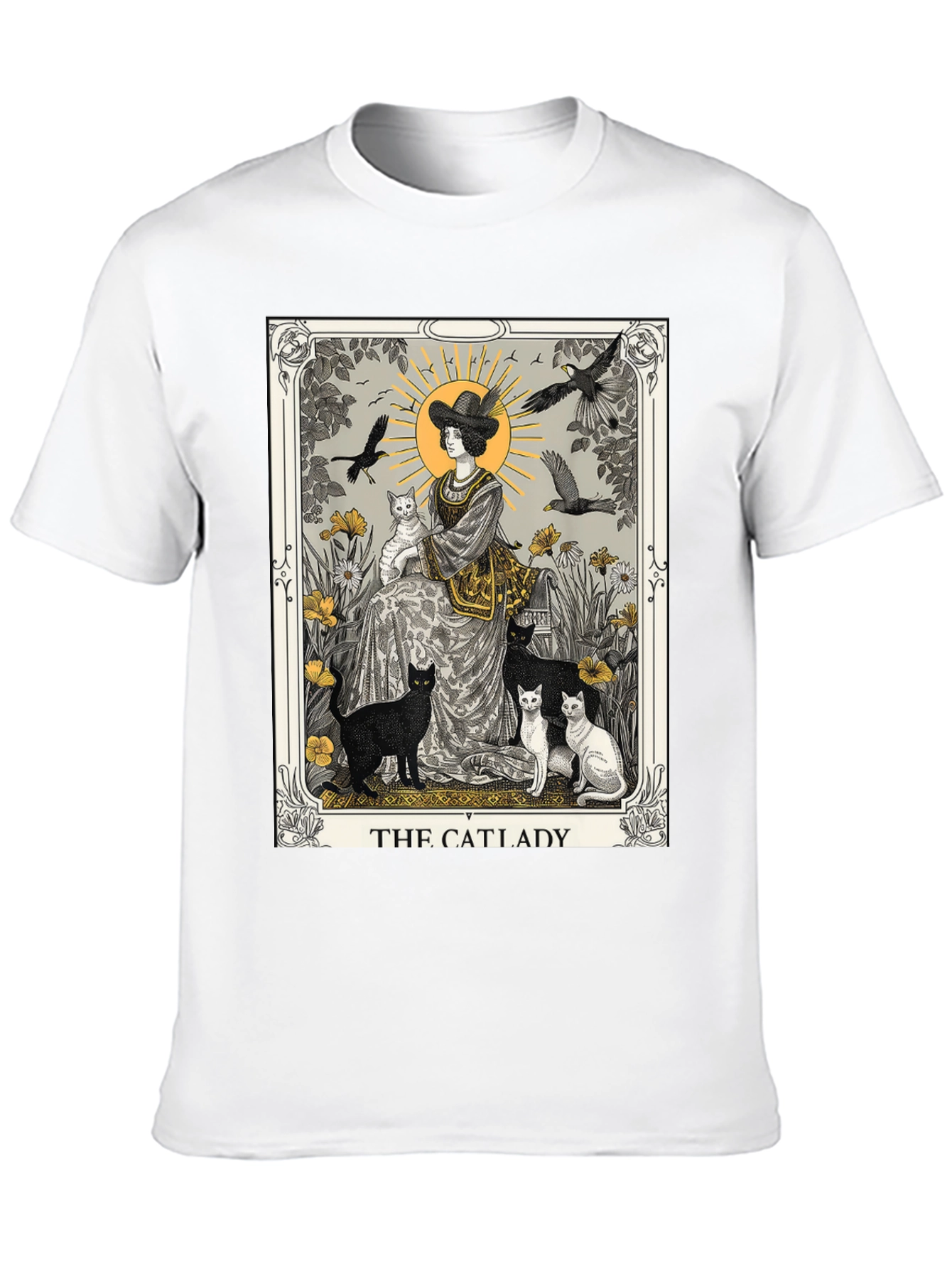 The Catlady Tarot Card T-Shirt - Unisex Graphic Tee