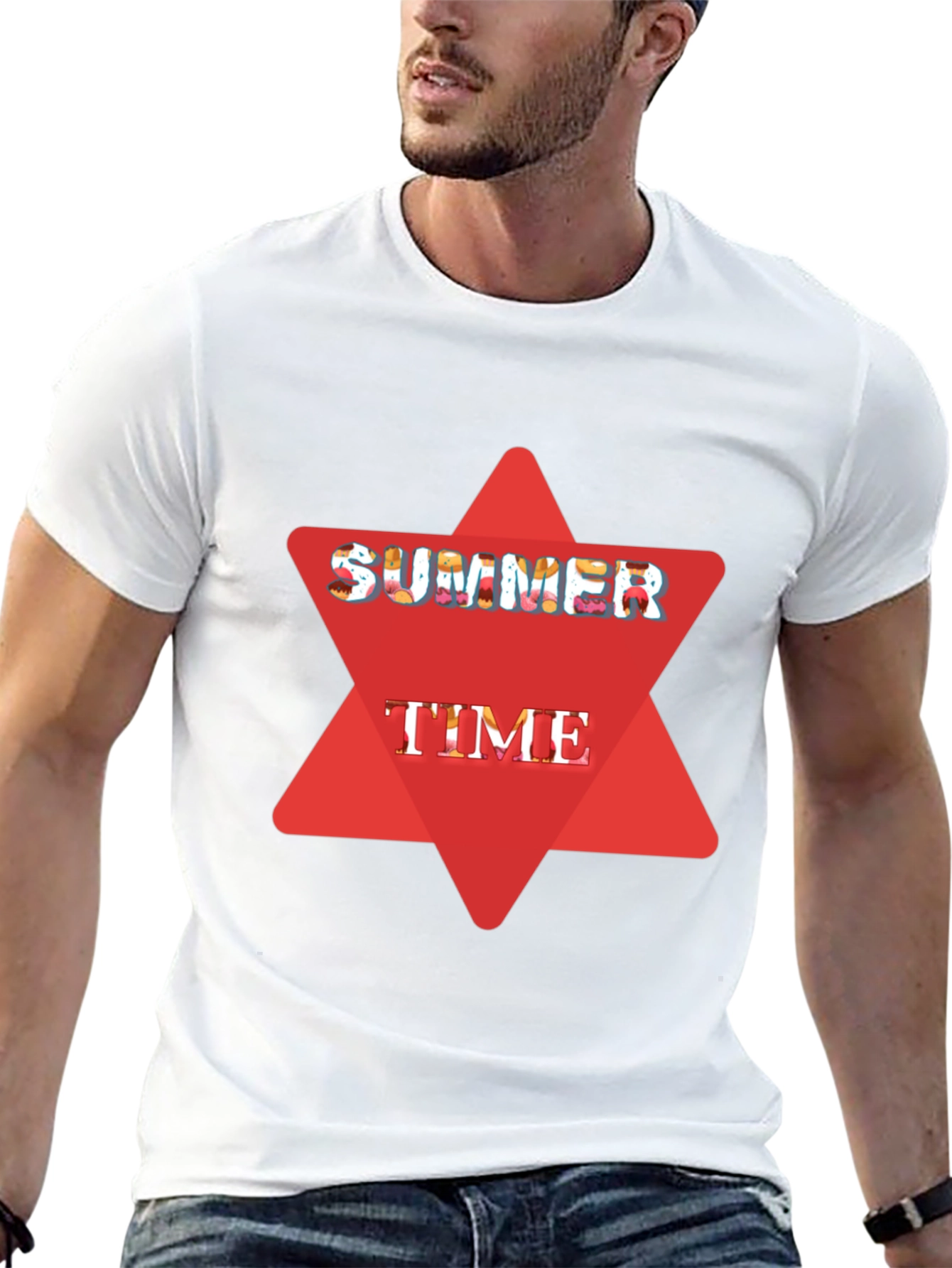 Summer Time Black Graphic T-Shirt