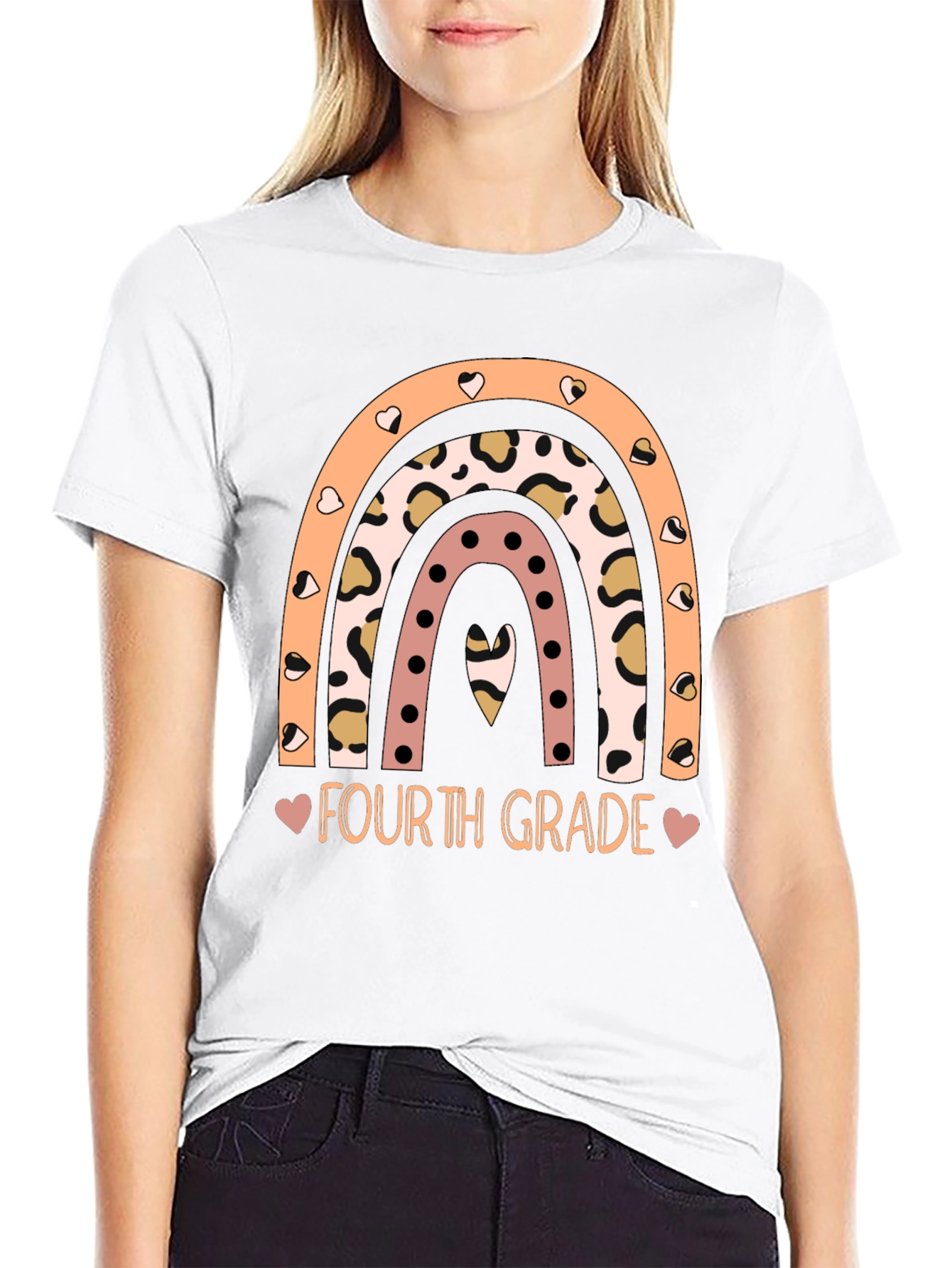 Fourth Grade Rainbow Graphic Tee