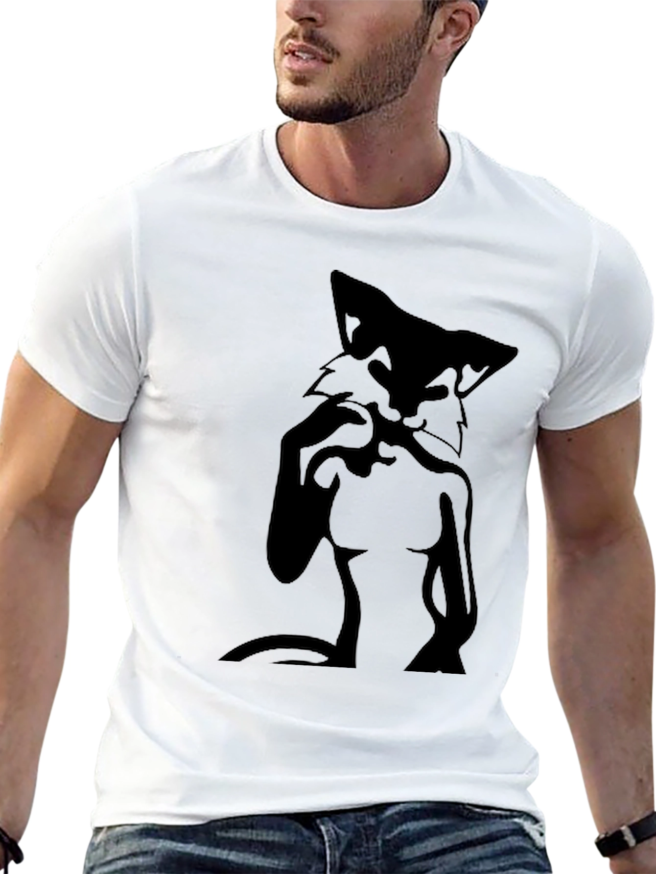 Black Fox Graphic T-Shirt for Men