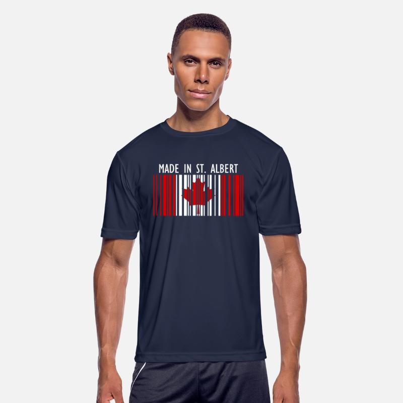 Made In St. Albert Barcode Canada Flag for Canadia