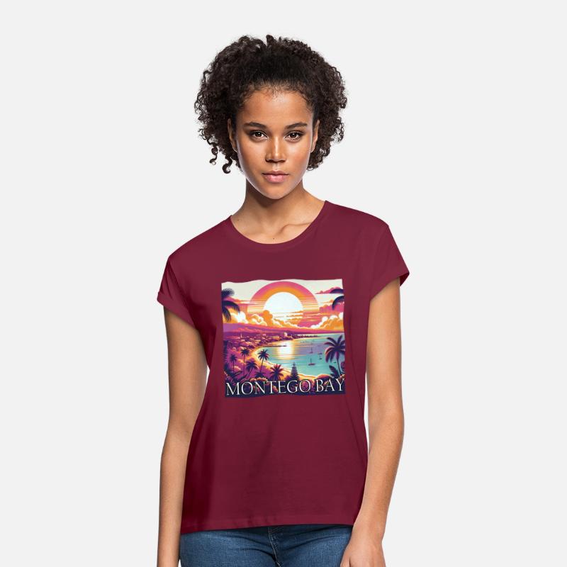 Montego Bay Jamaica Sunset Purple Colors Design
